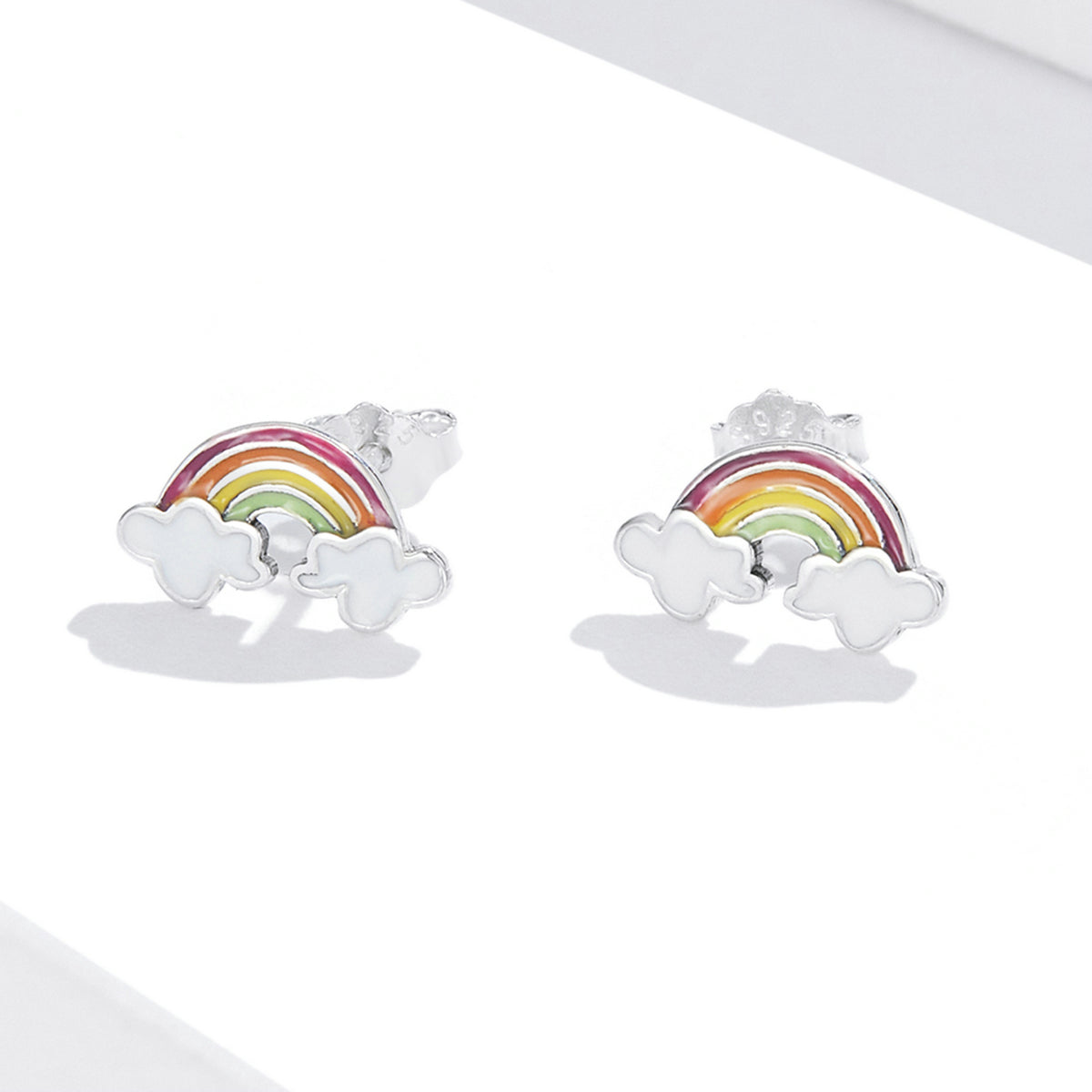 925 Sterling Silver Earrings with Enamel Process in Oxidized Silver for Women DestGlow