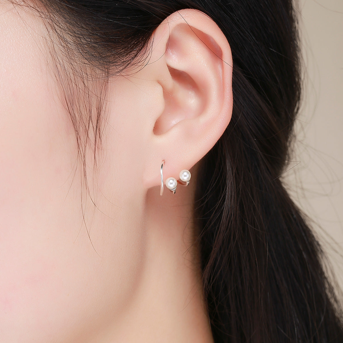 925 Sterling Silver Oxidized Earrings with Shell Pearl for Women DestGlow