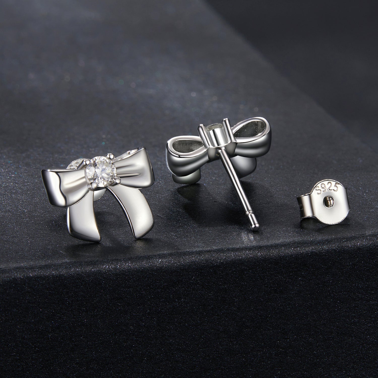 925 Sterling Silver Moissanite Earrings 0.3 cm for Women DestGlow