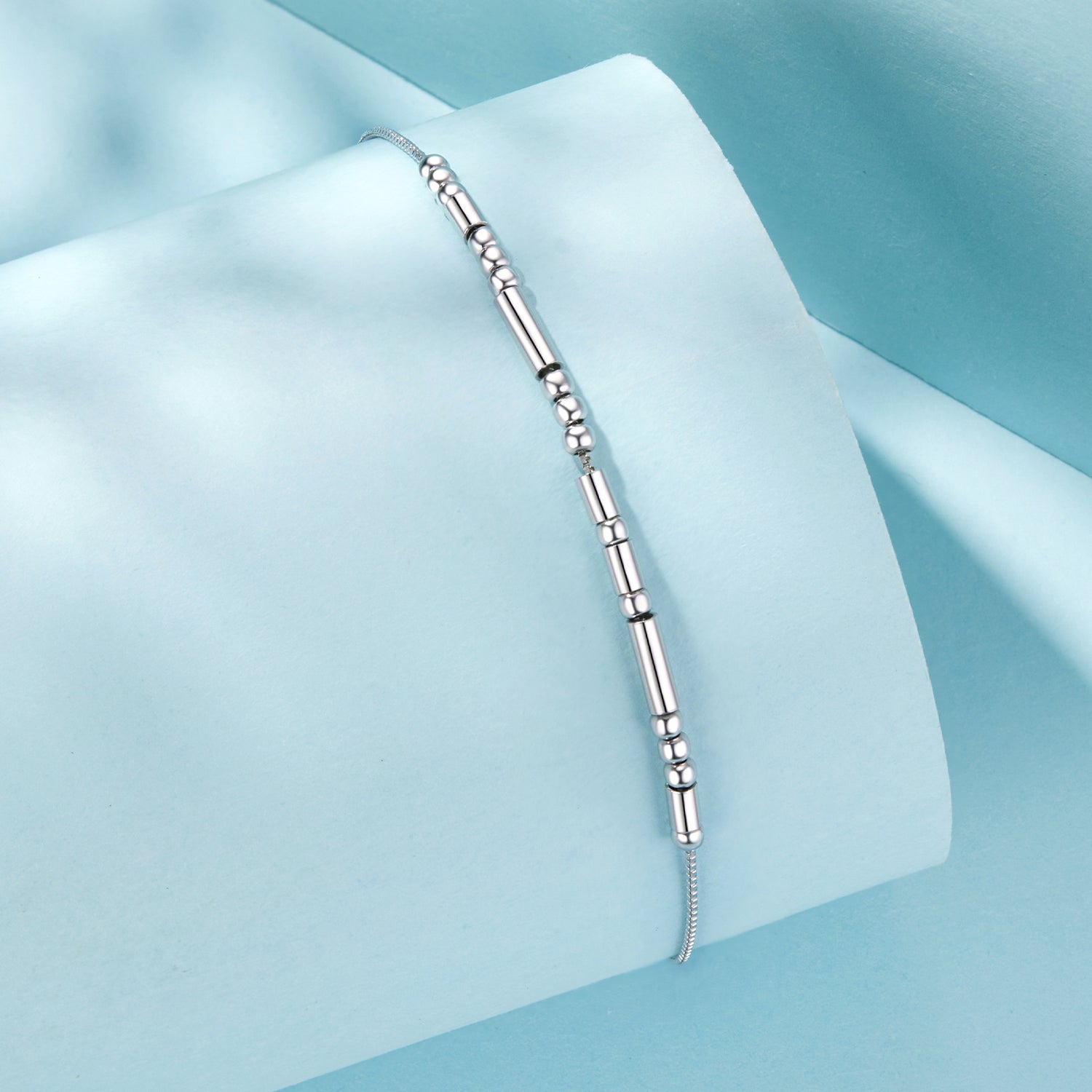 925 Sterling Silver White Gold Plated Bracelet 15+6cm for Women DestGlow