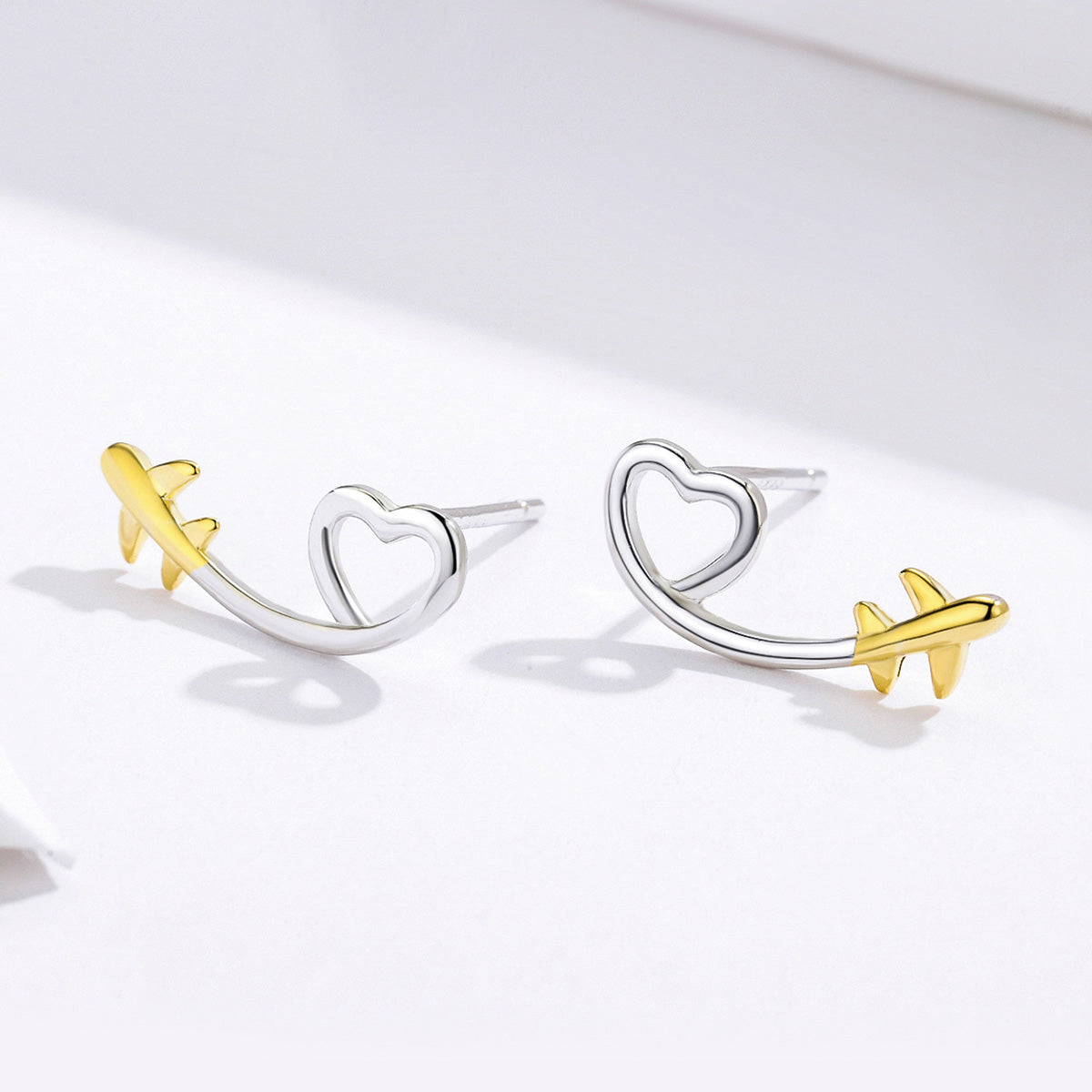 925 Sterling Silver Earrings, 0.6cm, Plated Gold, Plated Platinum for Women DestGlow