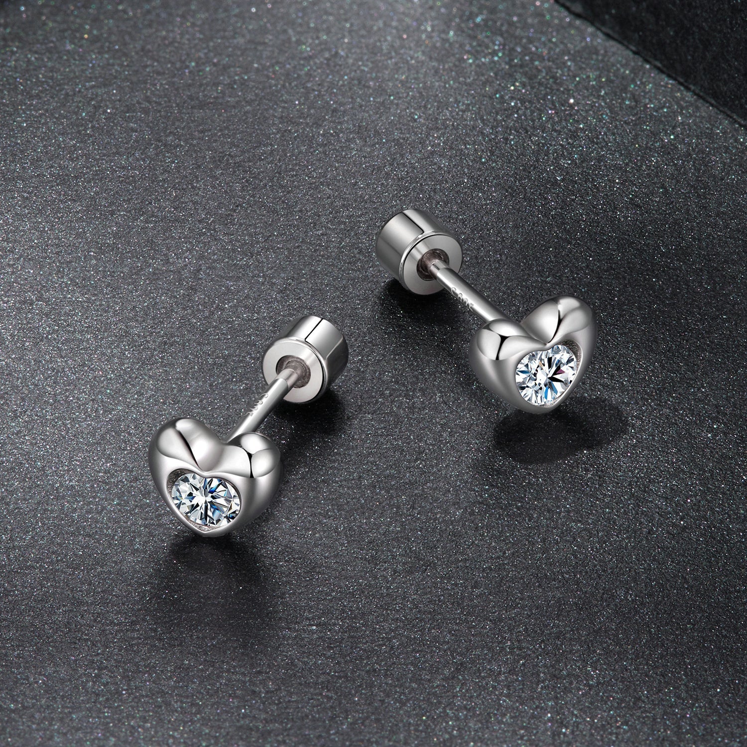 925 Sterling Silver Moissanite Earrings 0.5cm for Women DestGlow