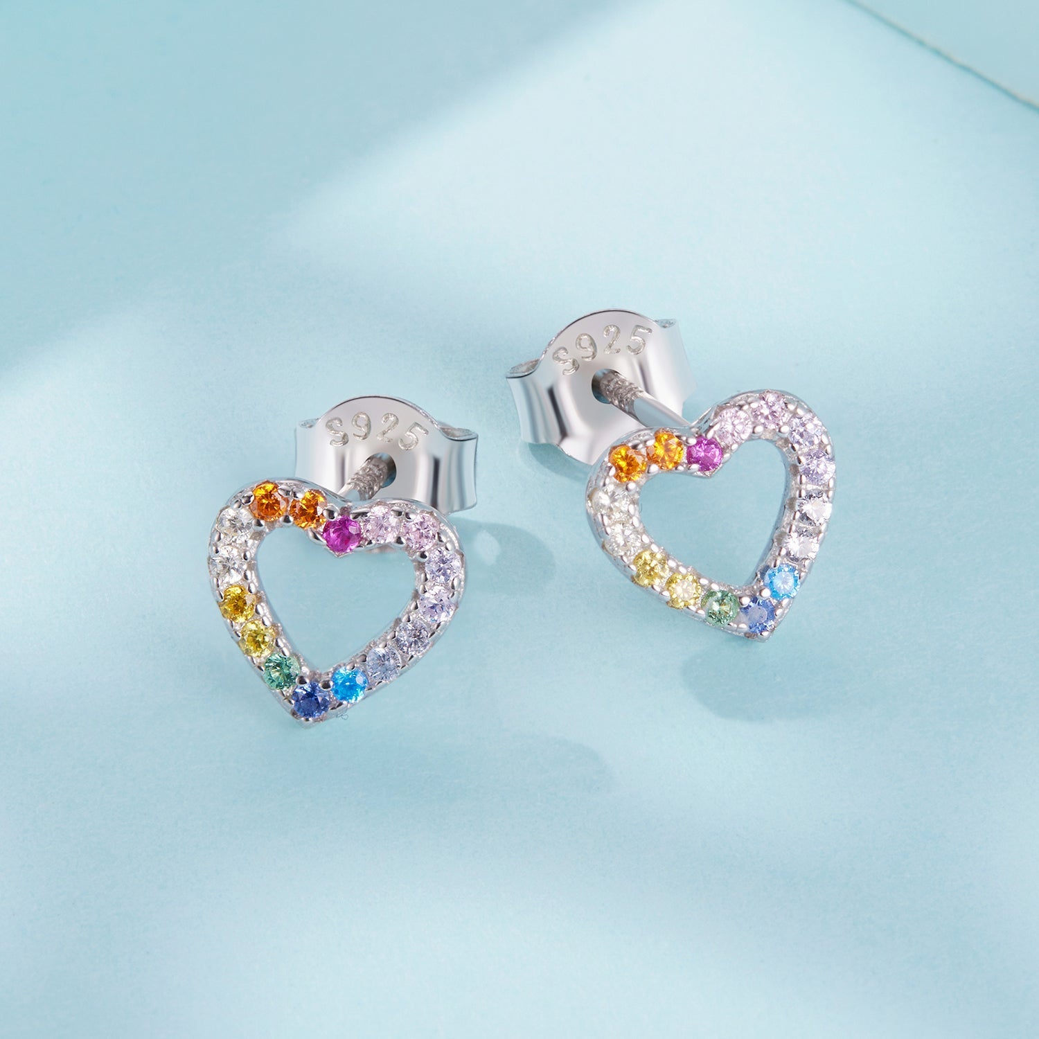 925 Sterling Silver Earrings with Pavé Setting and CZ DestGlow