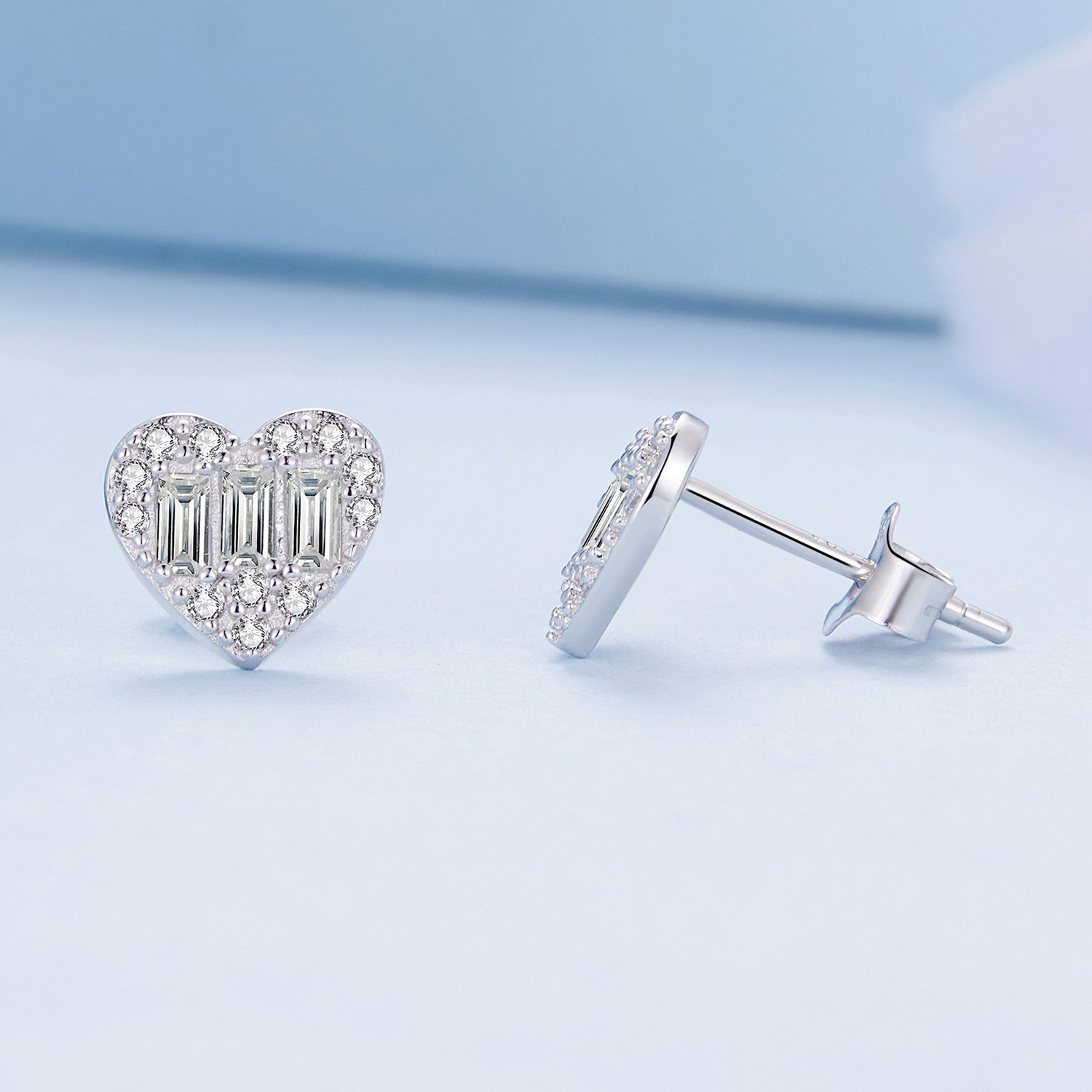 925 Sterling Silver Earrings with Pavé Set CZ DestGlow