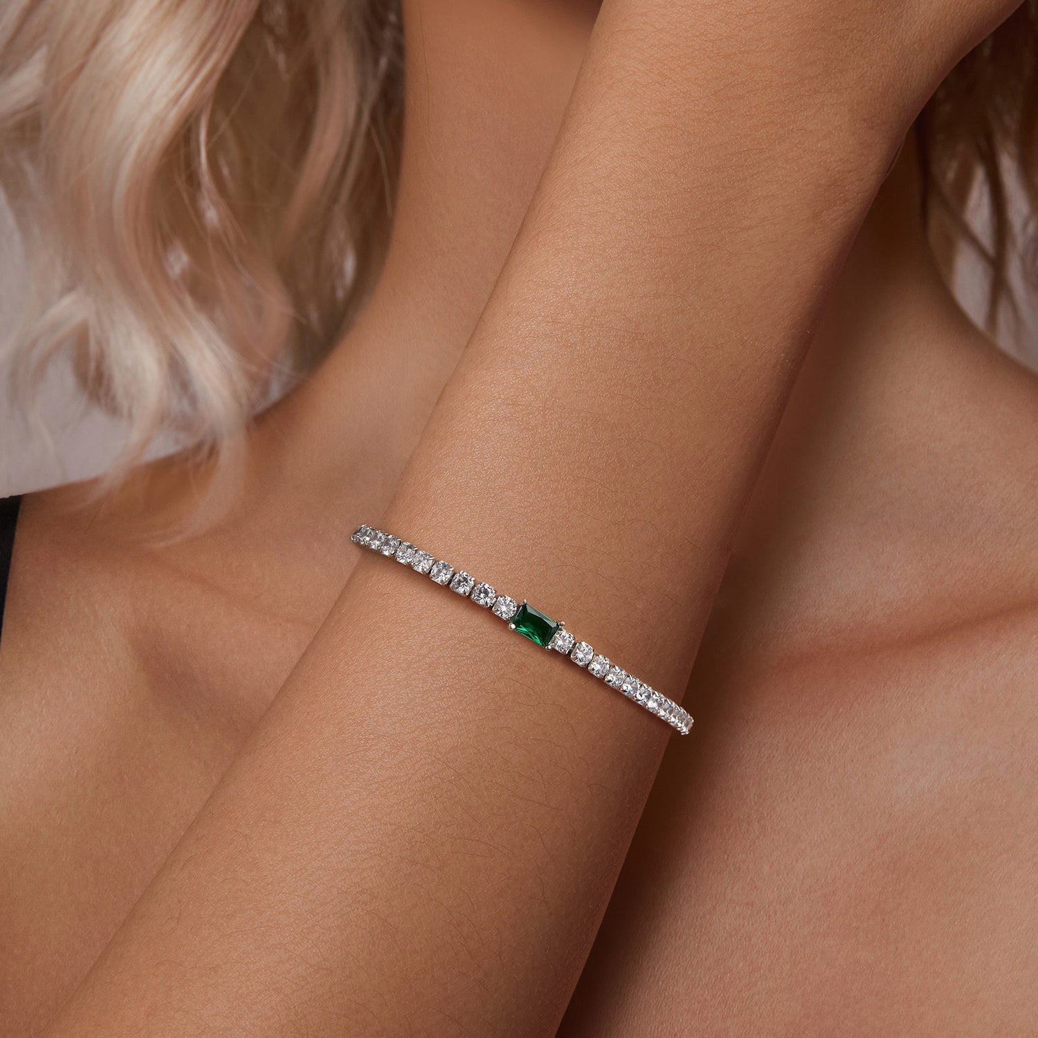 925 Sterling Silver 145+65mm Pavé Setting CZ Bracelet DestGlow