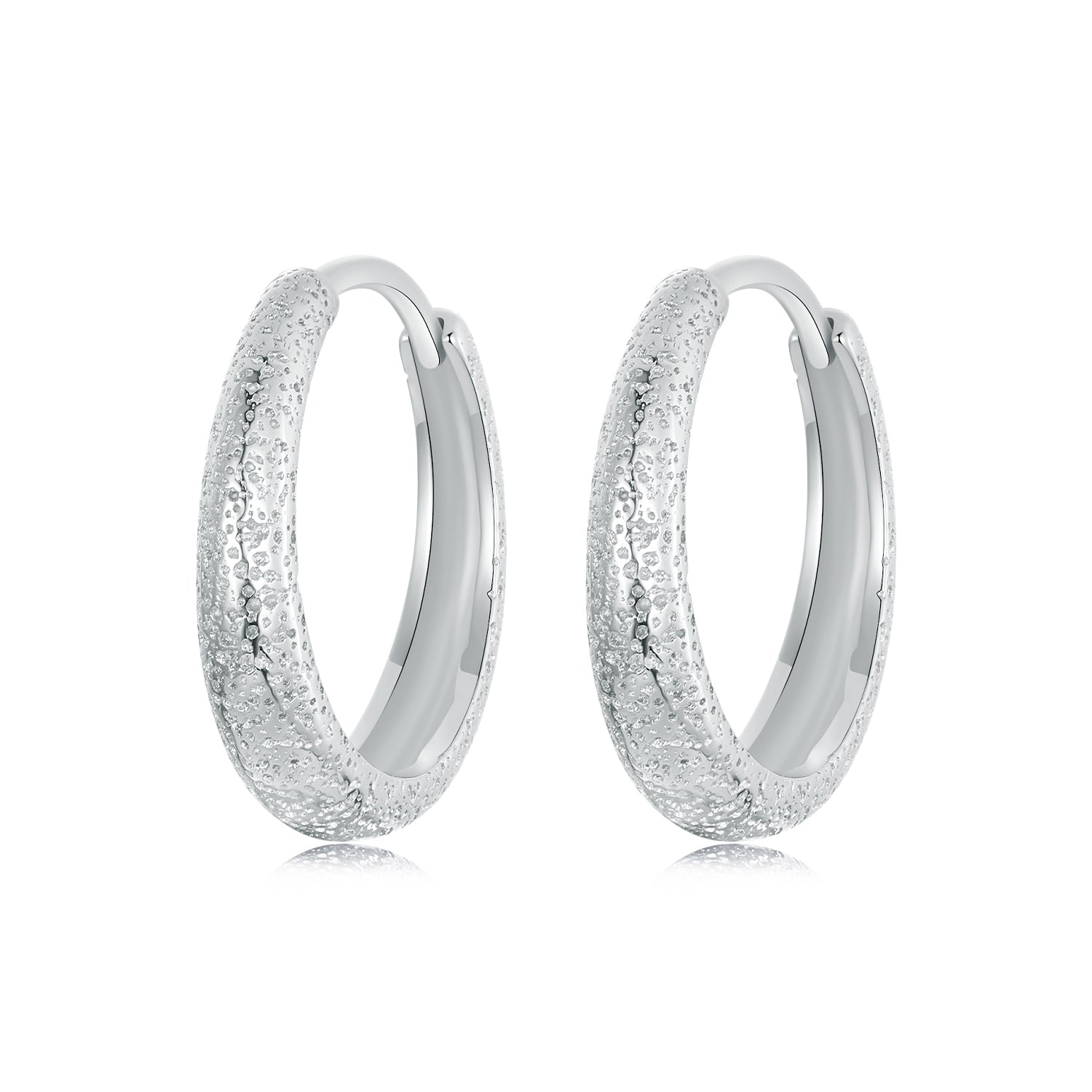 925 Sterling Silver Earrings 16*3mm with Platinum Plating for Women DestGlow