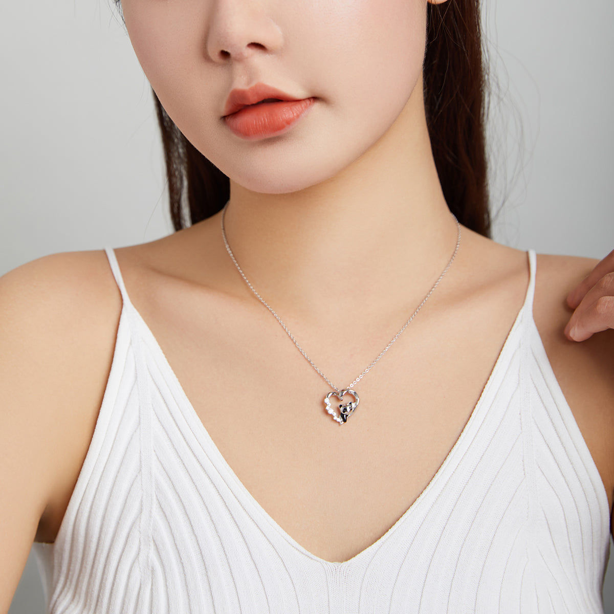 S925 Sterling Silver Adjustable Necklace with CZ and Enamel Pendant DestGlow