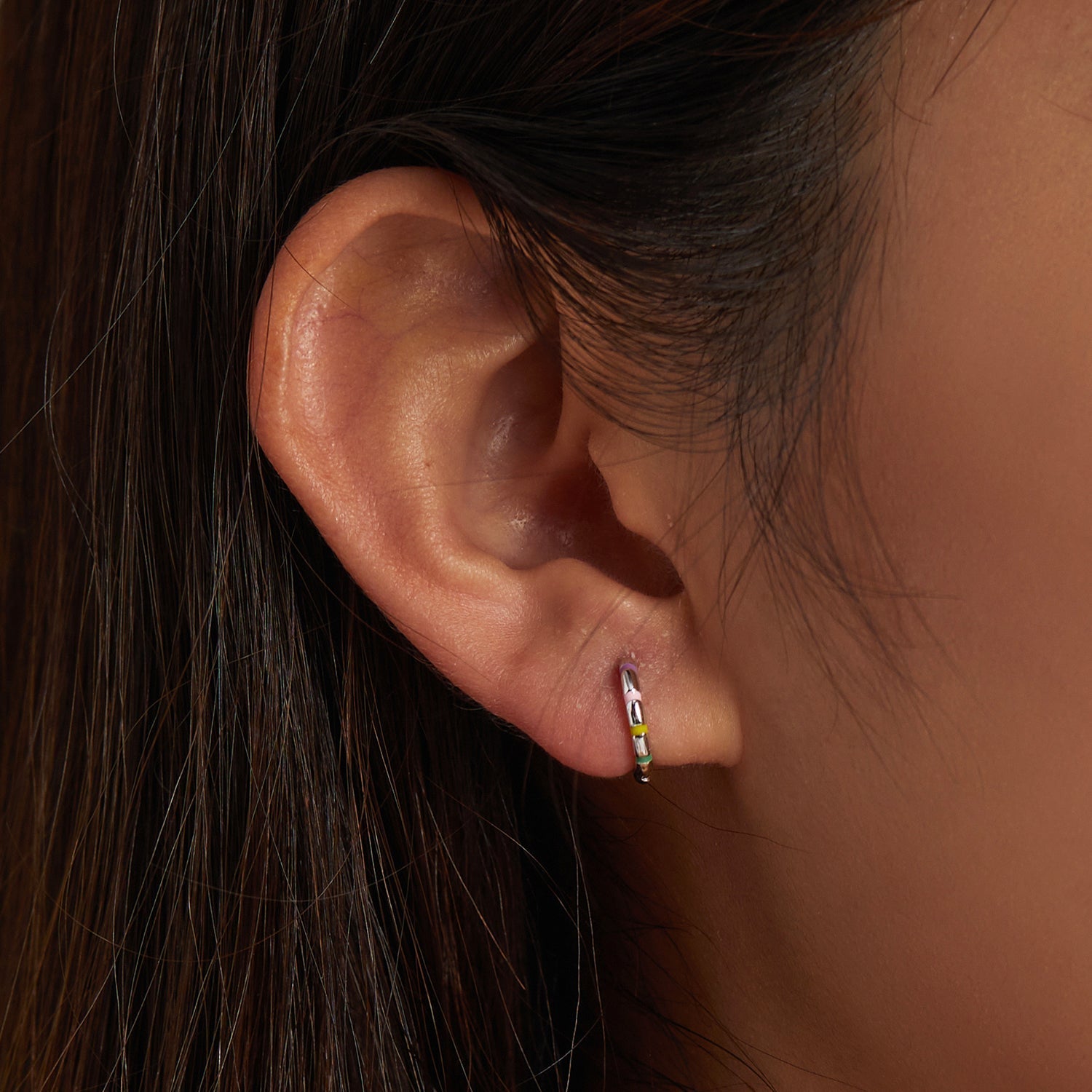 S925 Sterling Silver Enamel Platinum Plated Earrings for Women DestGlow