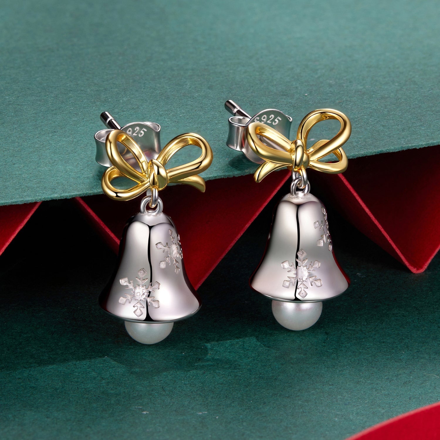 925 Sterling Silver Earrings with Synthetic Pearl, 1.7*0.9cm for Women DestGlow
