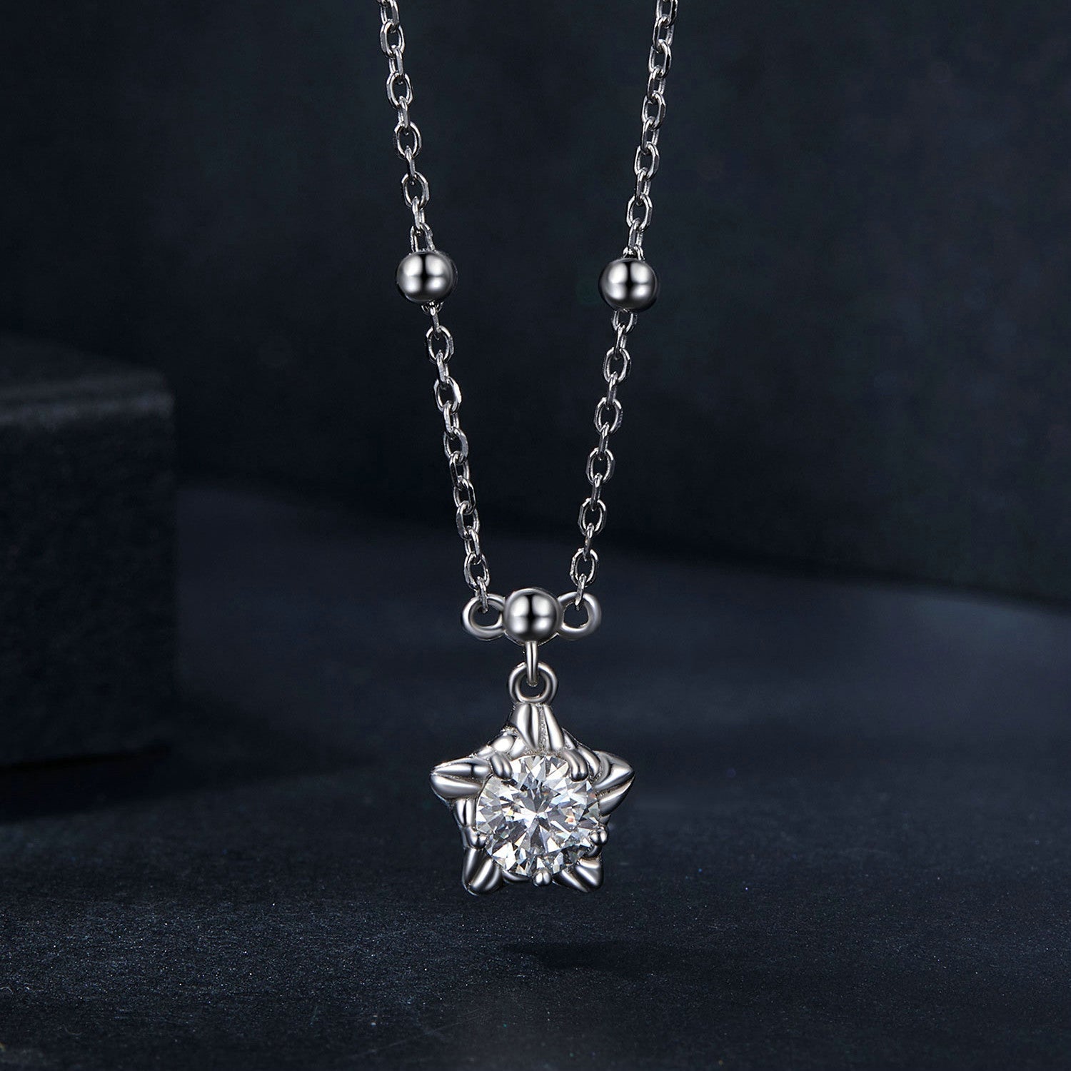925 Sterling Silver 5mm Moissanite Necklace for Women DestGlow