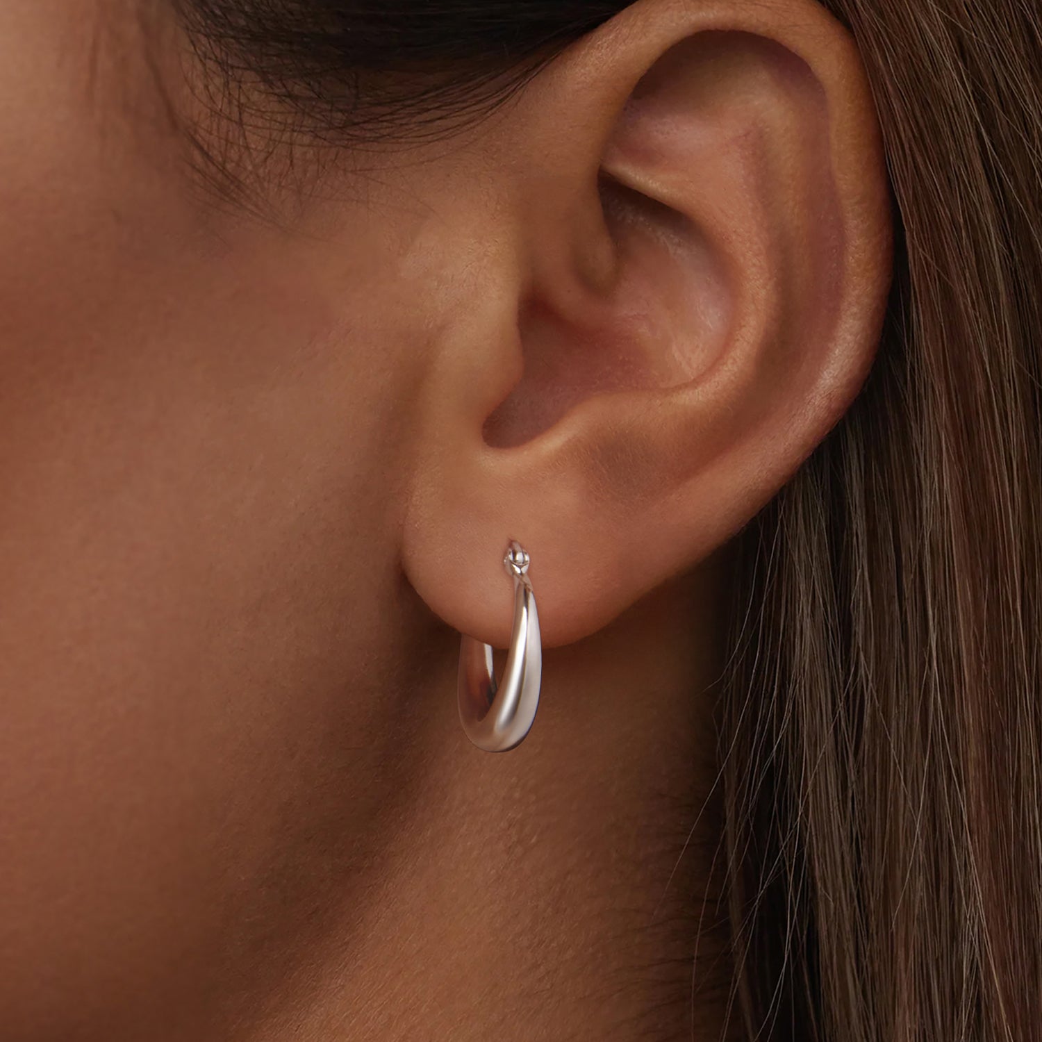 925 Sterling Silver White Gold Plated Earrings 3.0*0.7cm for Women DestGlow