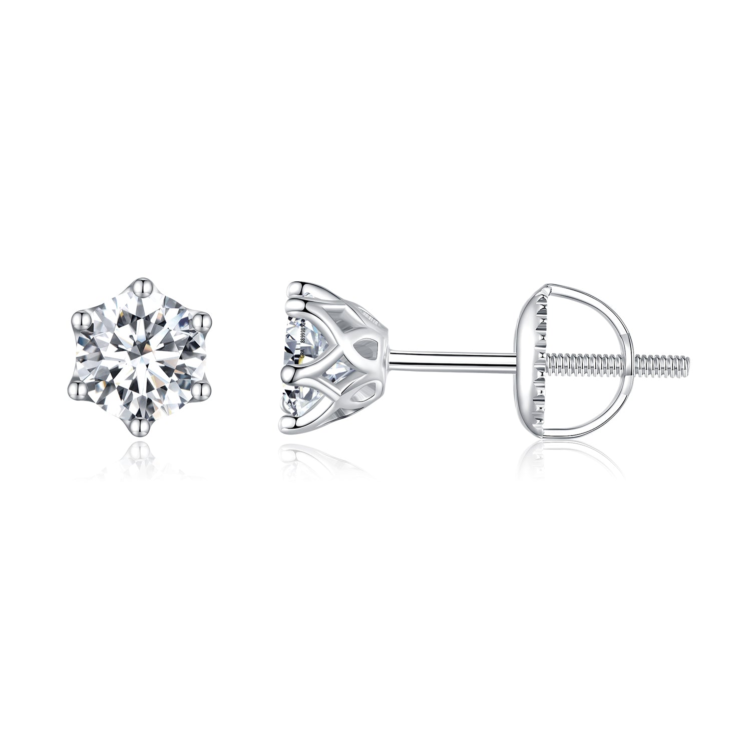 925 Sterling Silver Moissanite Earrings for Women DestGlow