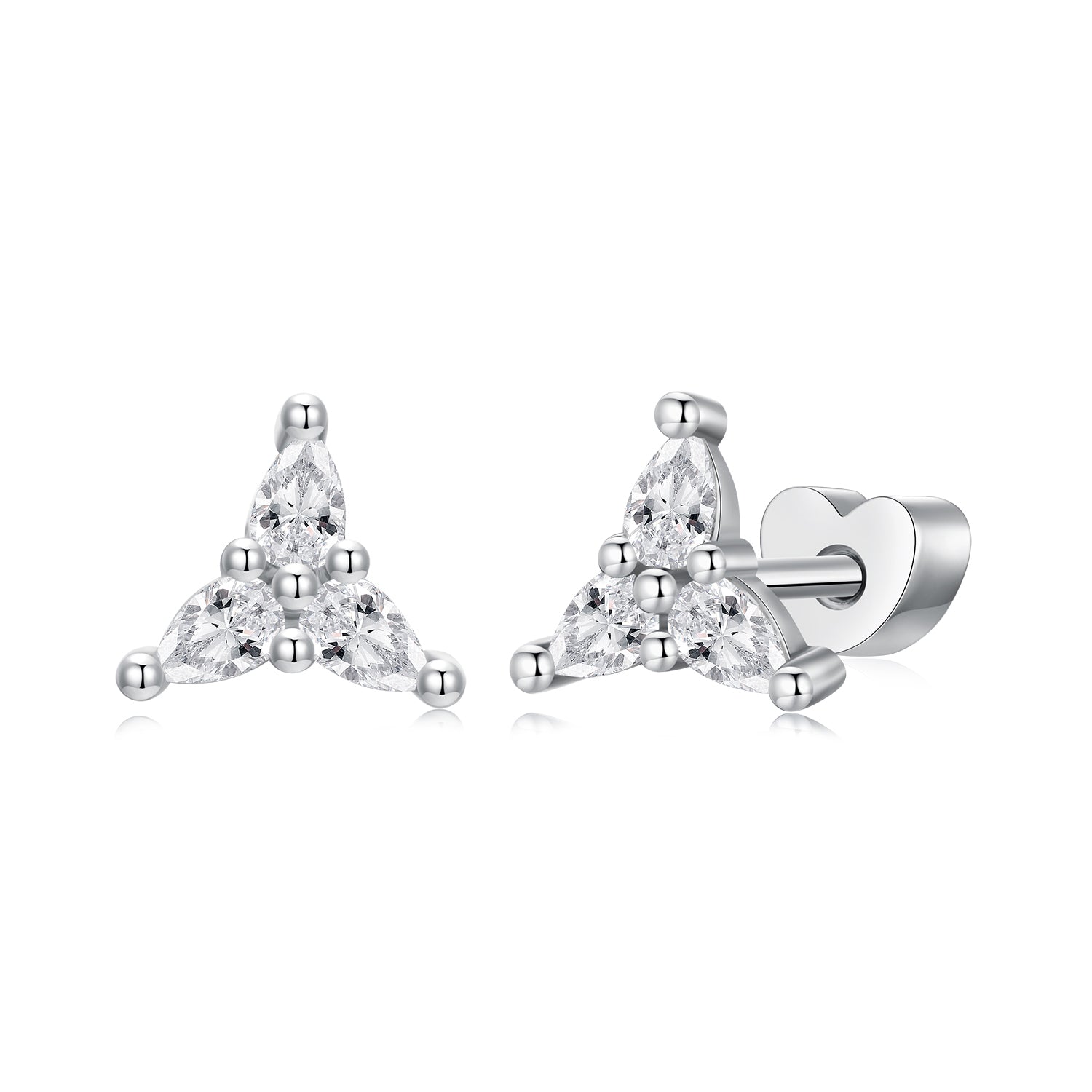 925 Sterling Silver Earrings with Pavé Setting CZ DestGlow