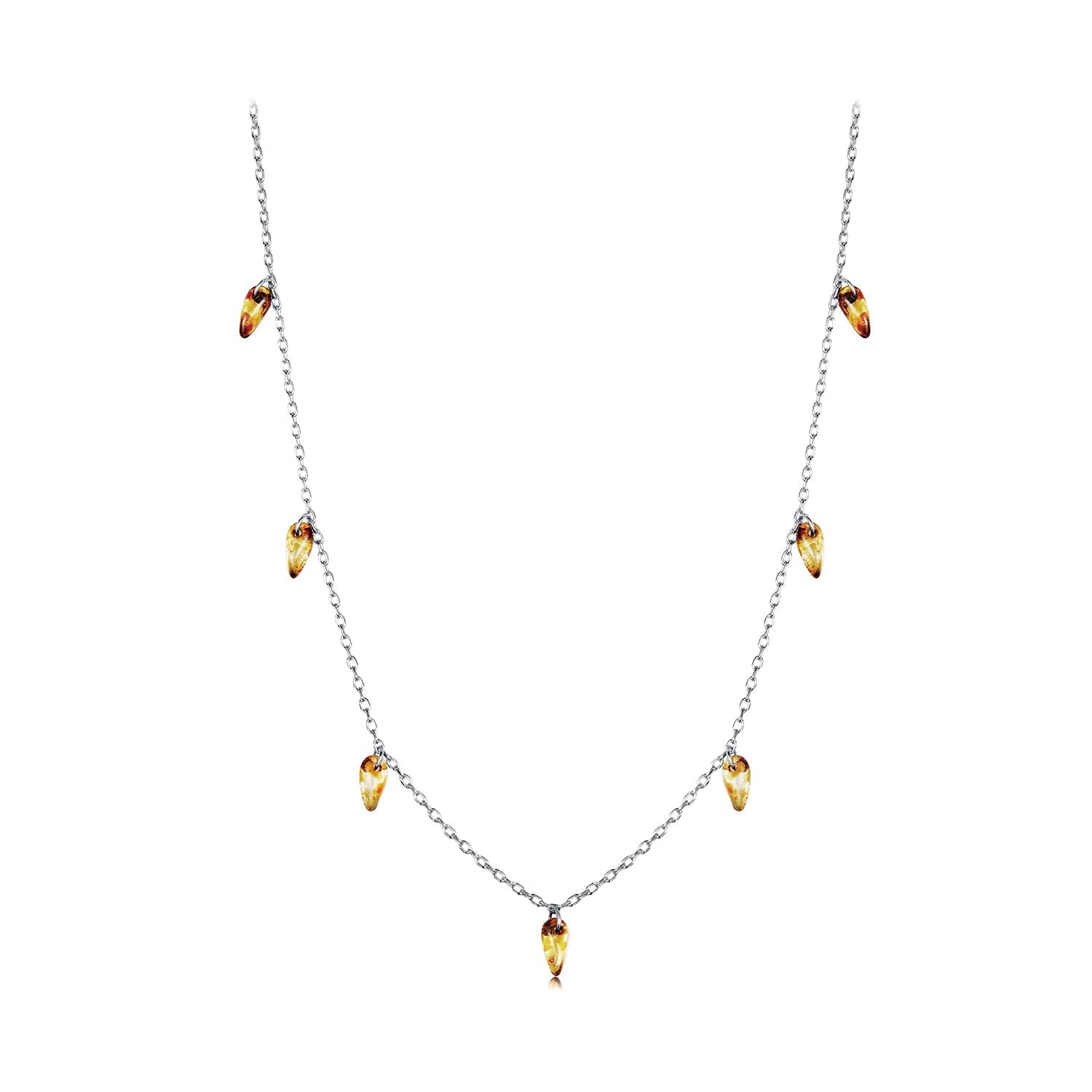925 Sterling Silver 0.60 Carat Glass Bead Adjustable Necklace for Women DestGlow
