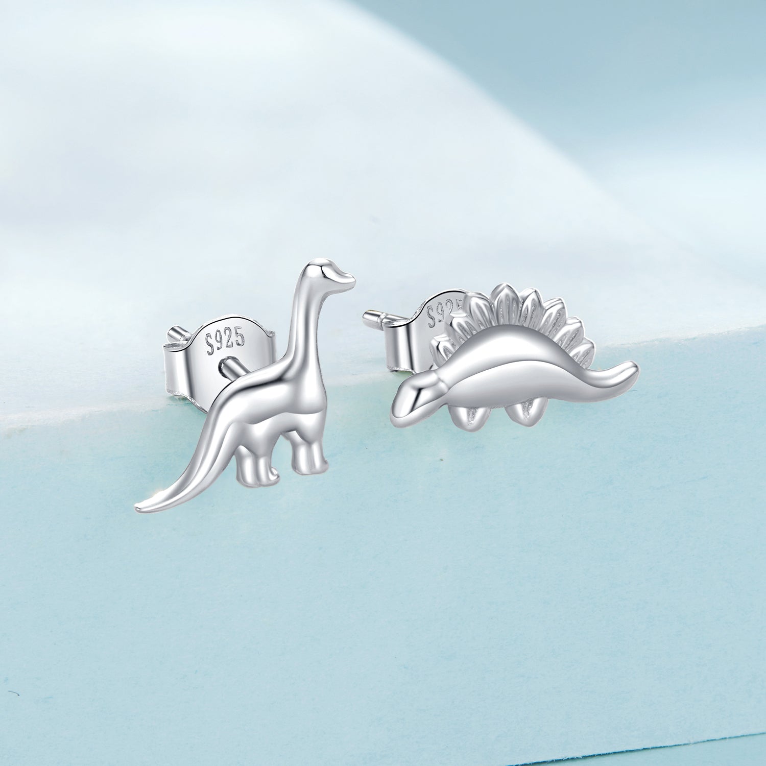 925 Sterling Silver Earrings with Oxidized Finish, 1.1*1cm & 1.2*0.6cm for Women DestGlow