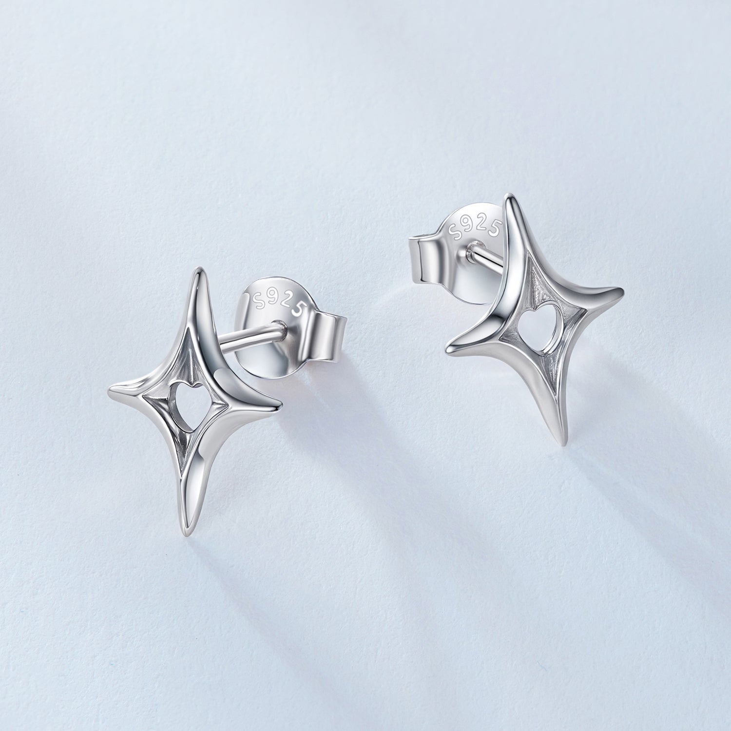 925 Sterling Silver Earrings 1.2x0.9cm DestGlow
