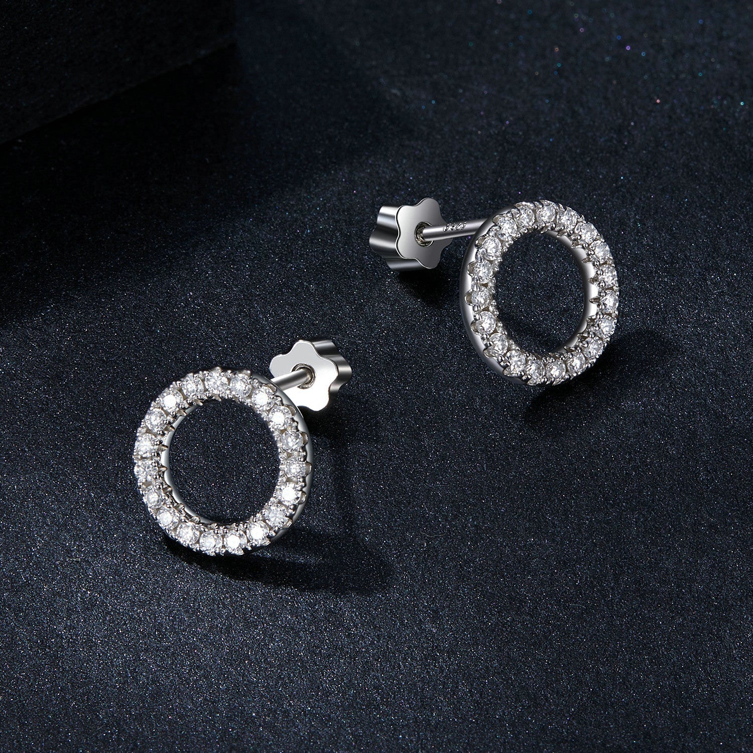 925 Sterling Silver 10mm Moissanite Earrings for Women DestGlow