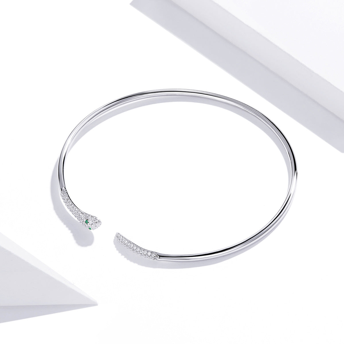S925 Sterling Silver Bracelet with Pavé Setting CZ 6cm Diameter for Women DestGlow