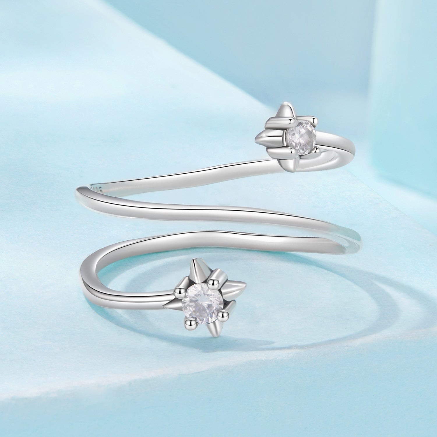 925 Sterling Silver Pavé Setting CZ Oxidized Ring for Women DestGlow
