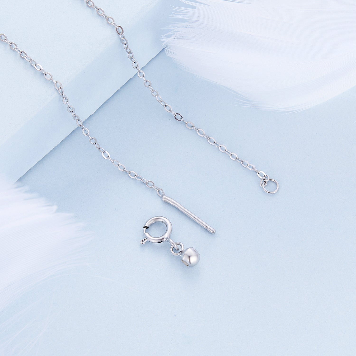 925 Sterling Silver Adjustable Moonstone Necklace with CZ Accents for Women DestGlow