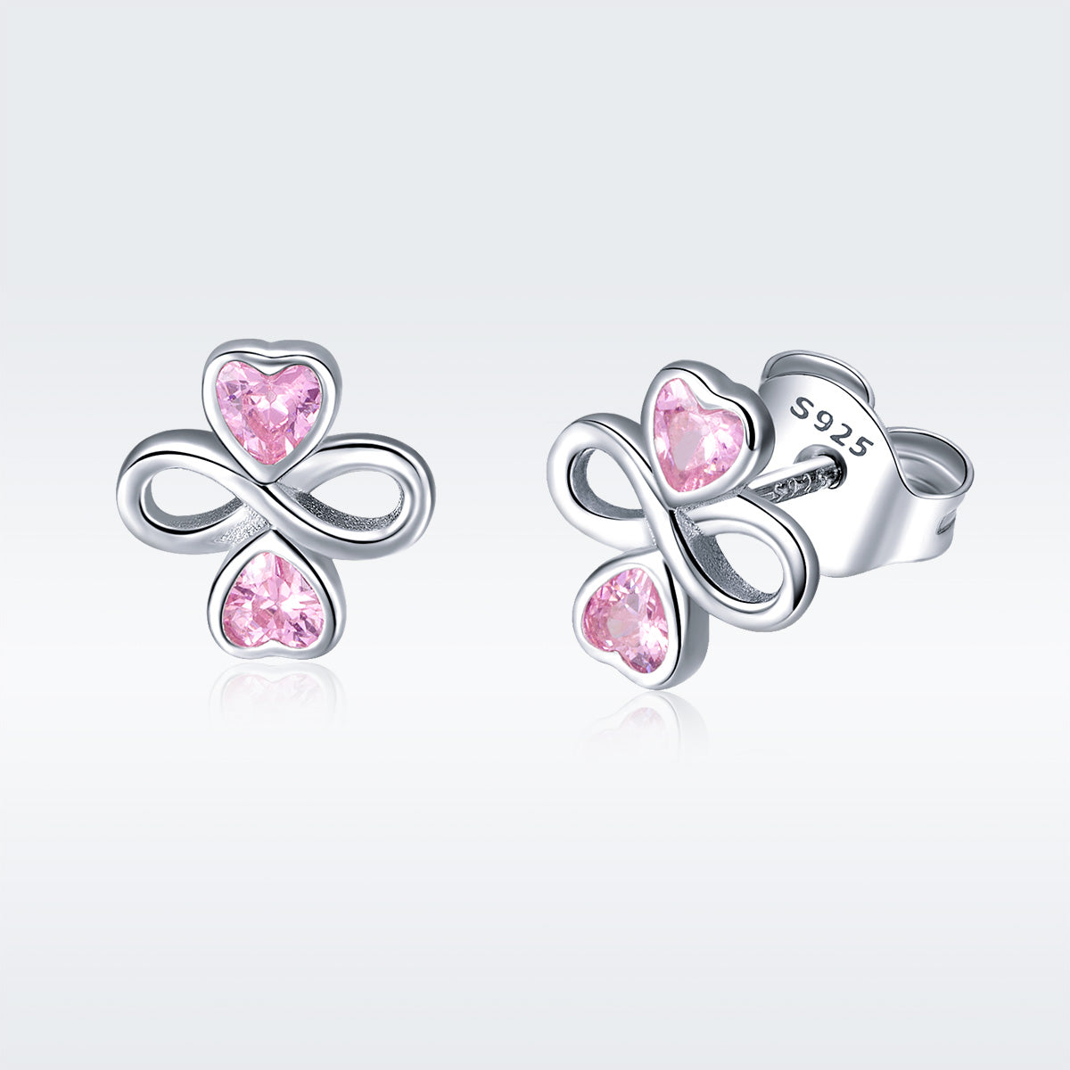 925 Sterling Silver Platinum Plated Pavé Setting CZ Earrings DestGlow