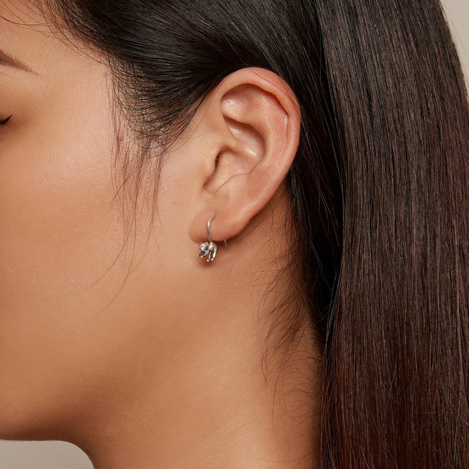 S925 Oxidized Silver Earrings 17x3mm for Women DestGlow