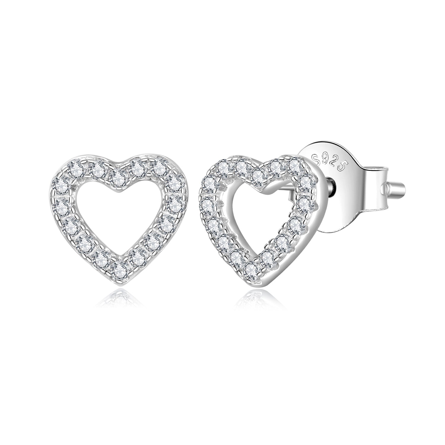 925 Sterling Silver Moissanite 0.10 Carat Earrings for Women DestGlow