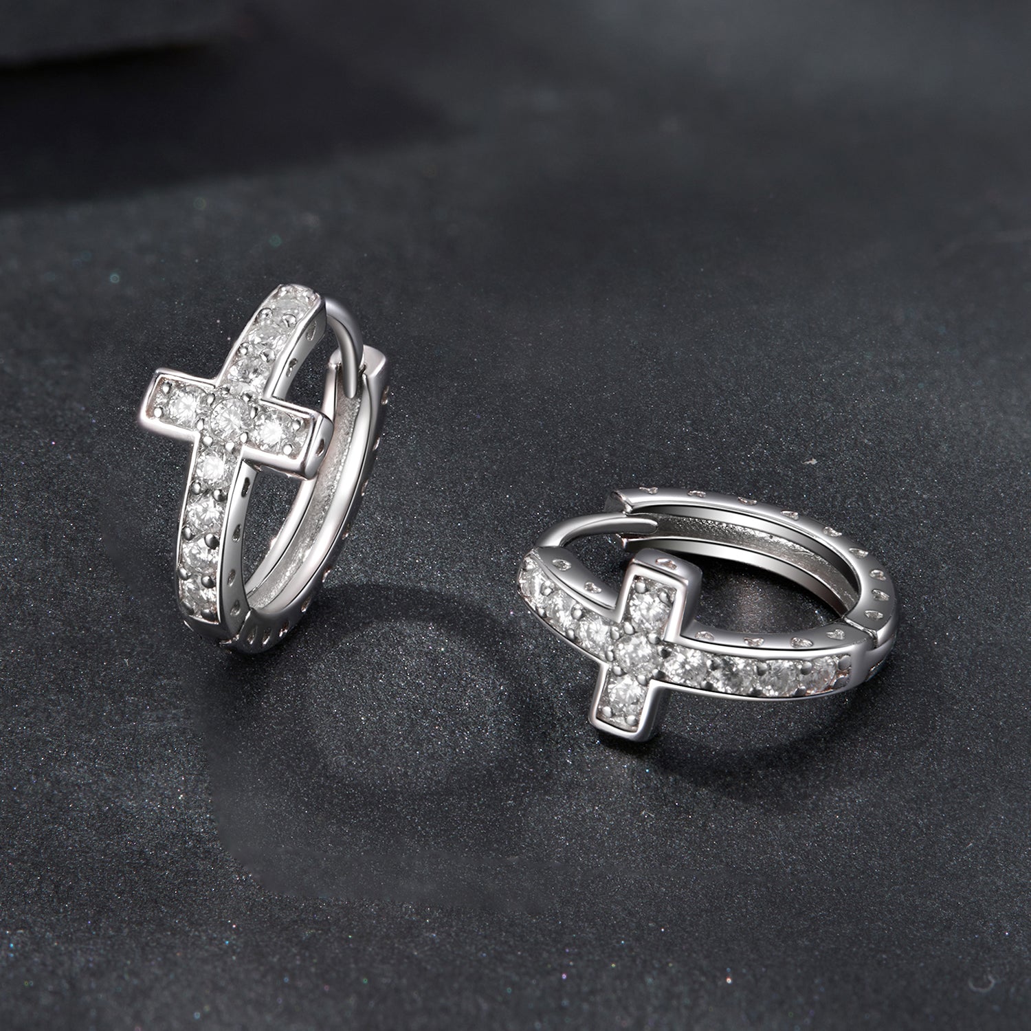925 Sterling Silver Moissanite Earrings 1.3cm for Women DestGlow