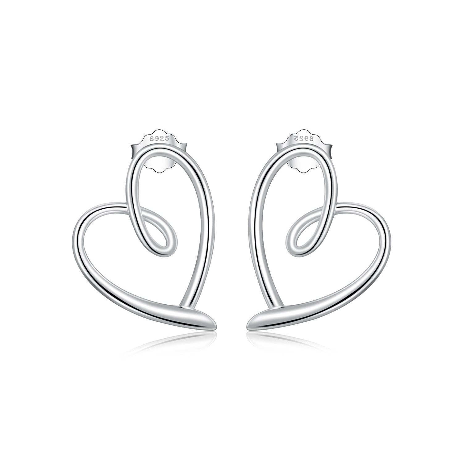 925 Sterling Silver Earrings for Women - 19x14mm, Platinum Plated DestGlow