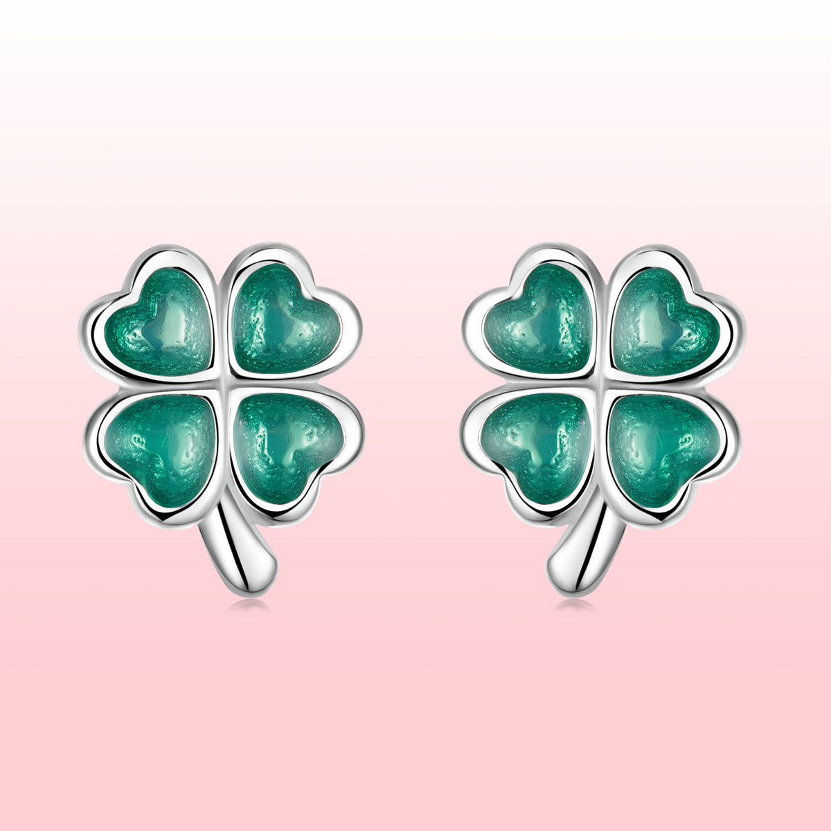 925 Sterling Silver Enamel Plated Platinum Earrings for Women DestGlow