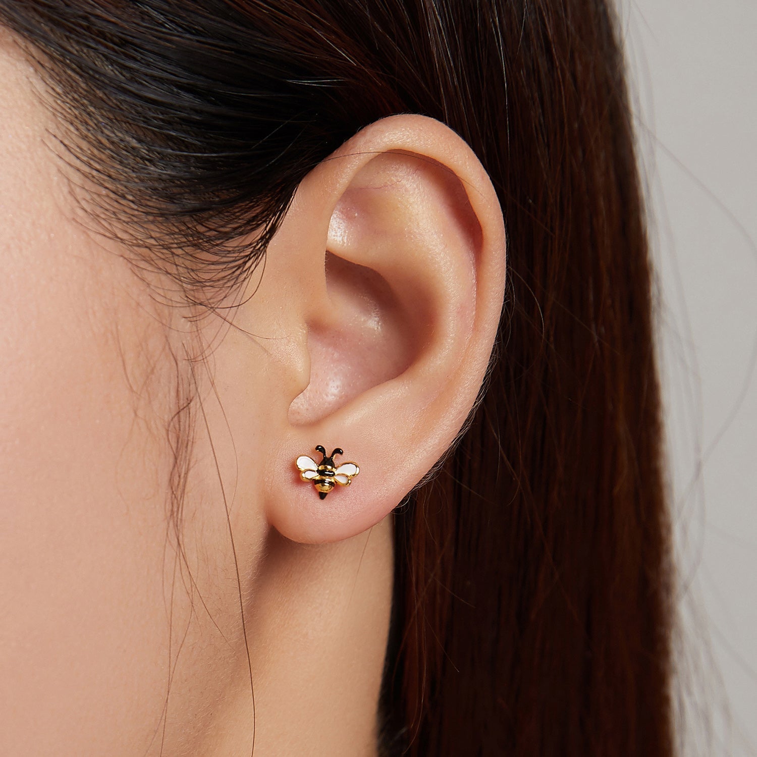 925 Sterling Silver Enamel Plated Gold Earrings DestGlow