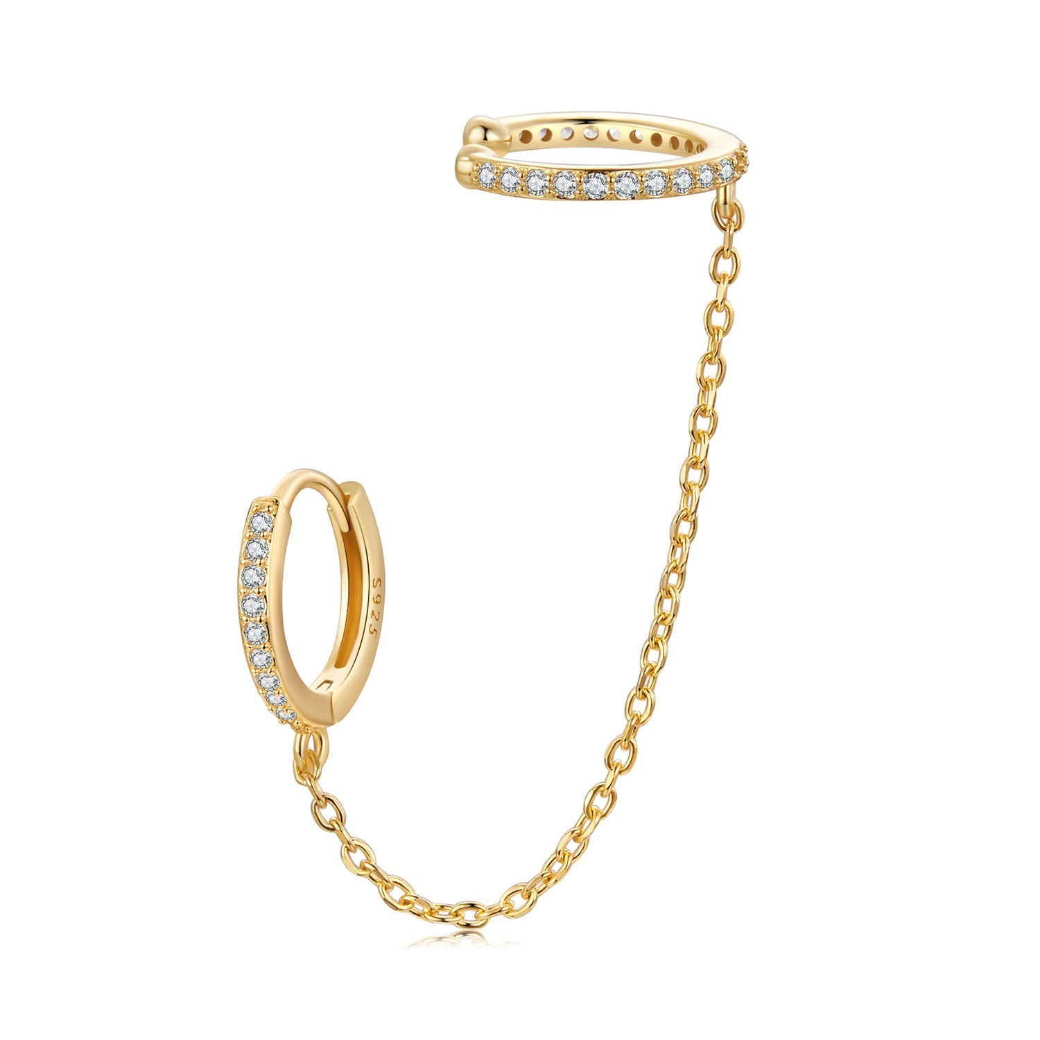 S925 Sterling Silver Earrings with Pavé Setting CZ for Women DestGlow