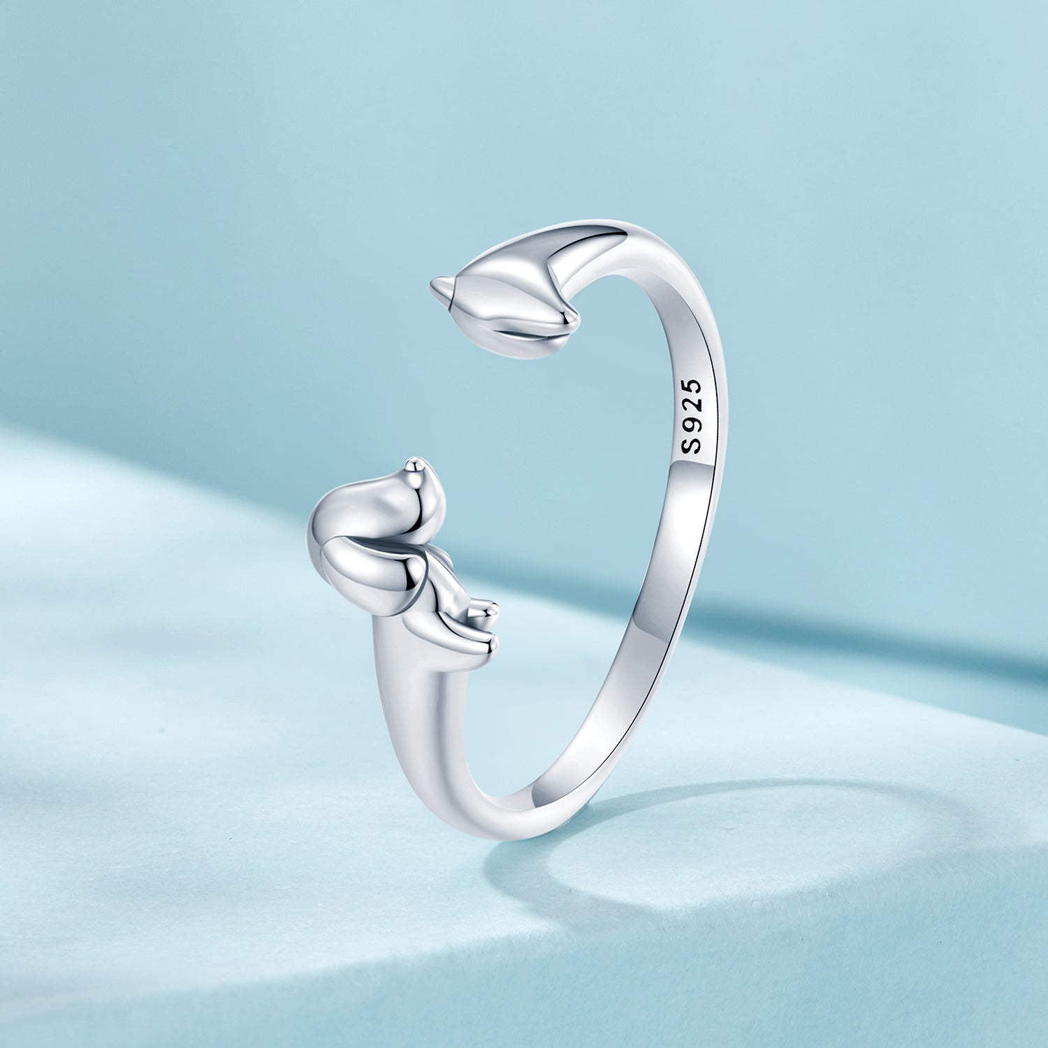 925 Sterling Silver Oxidized 1.8mm Width Elegant Style E Ring DestGlow