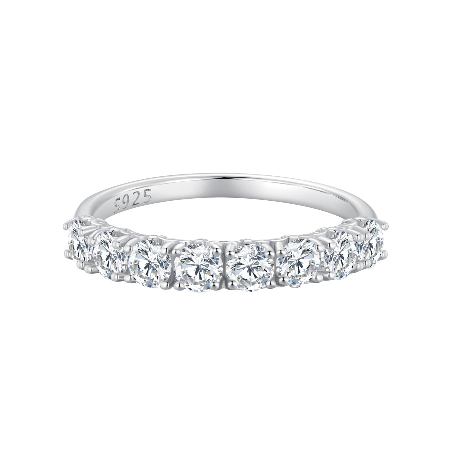 925 Sterling Silver Plated Moissanite Ring Size 5 for Women DestGlow