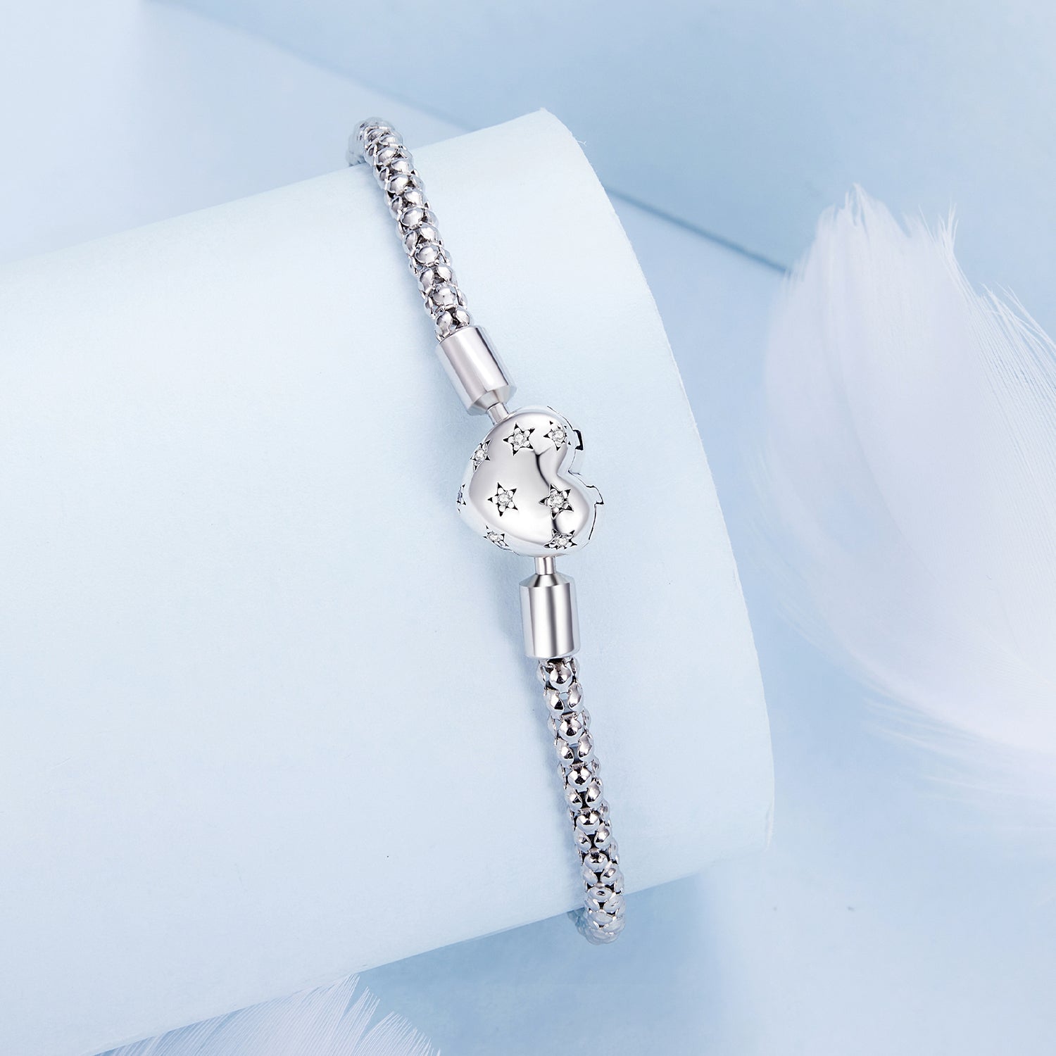 925 Sterling Silver Oxidized Silver Bracelets 17.0 Size with CZ for Women DestGlow