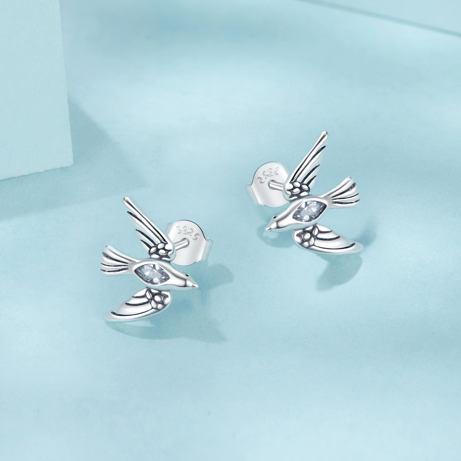 925 Sterling Silver Oxidized CZ Earrings for Women DestGlow