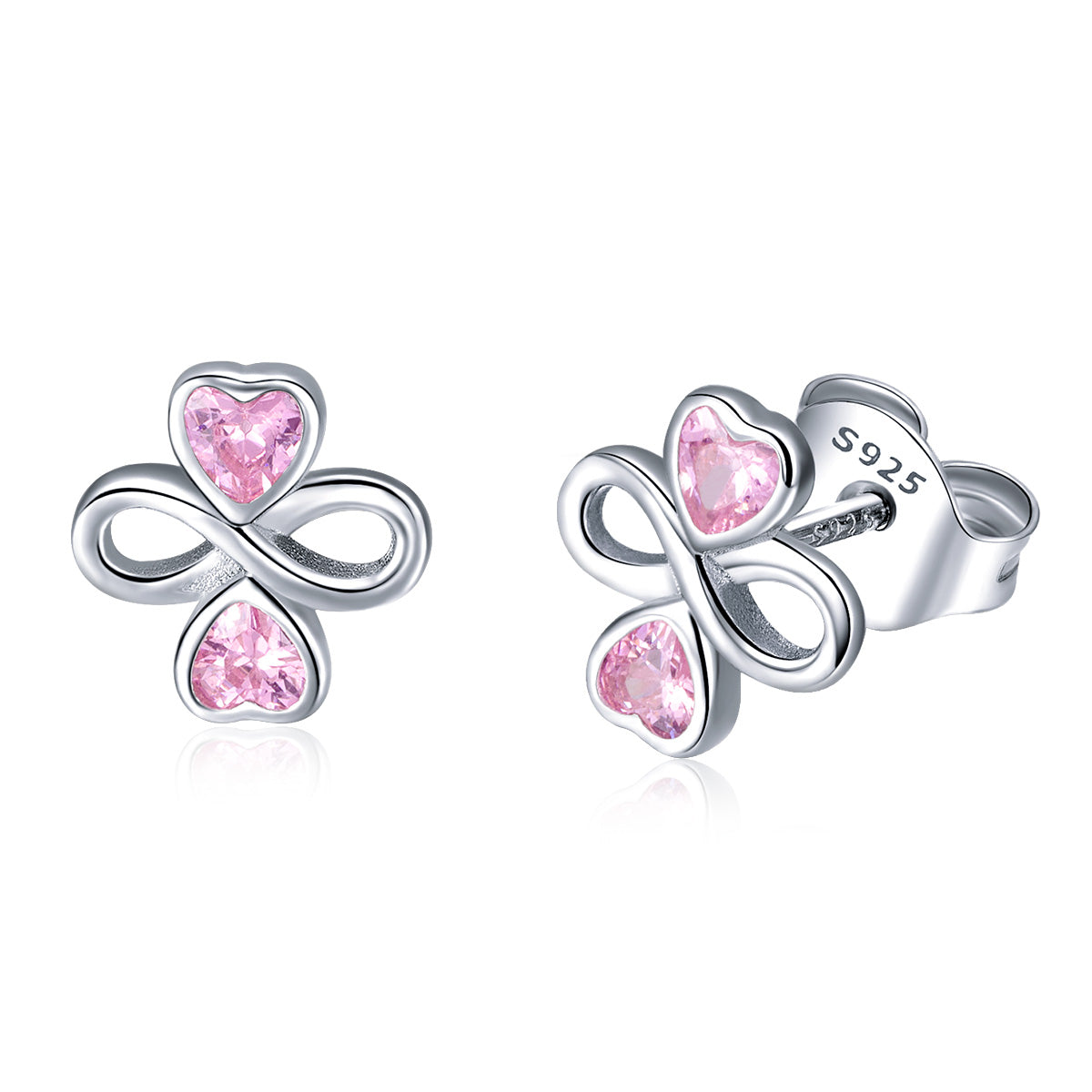 925 Sterling Silver Platinum Plated Pavé Setting CZ Earrings DestGlow