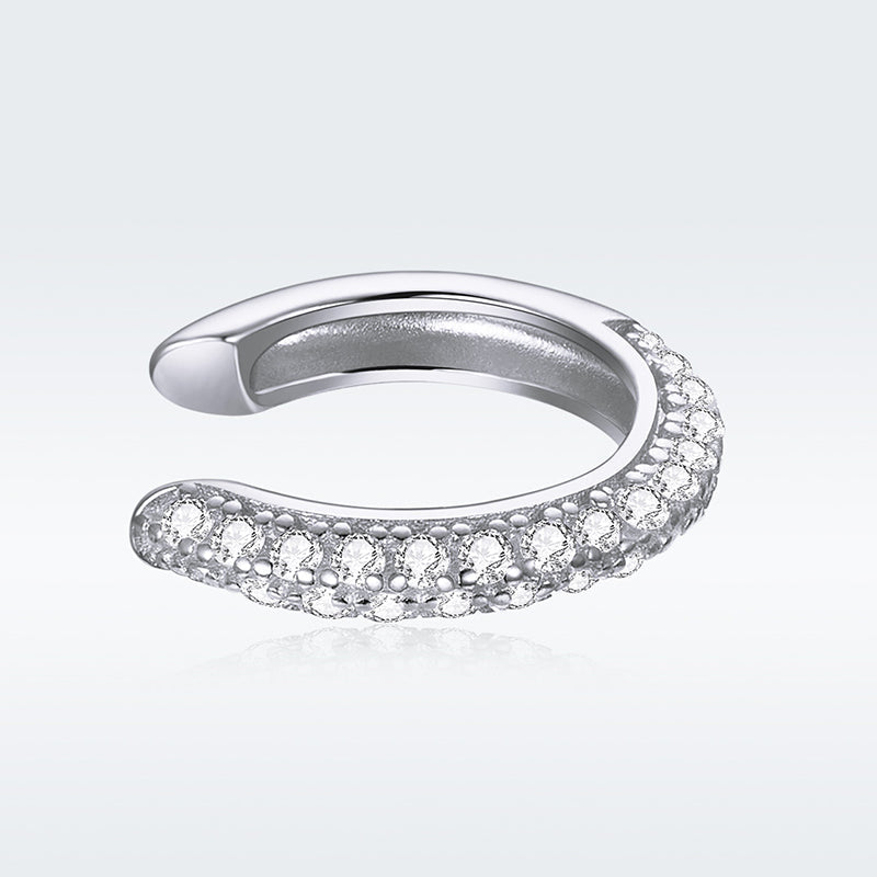 S925 Sterling Silver Pavé Set CZ Earrings - 1.1cm for Women DestGlow