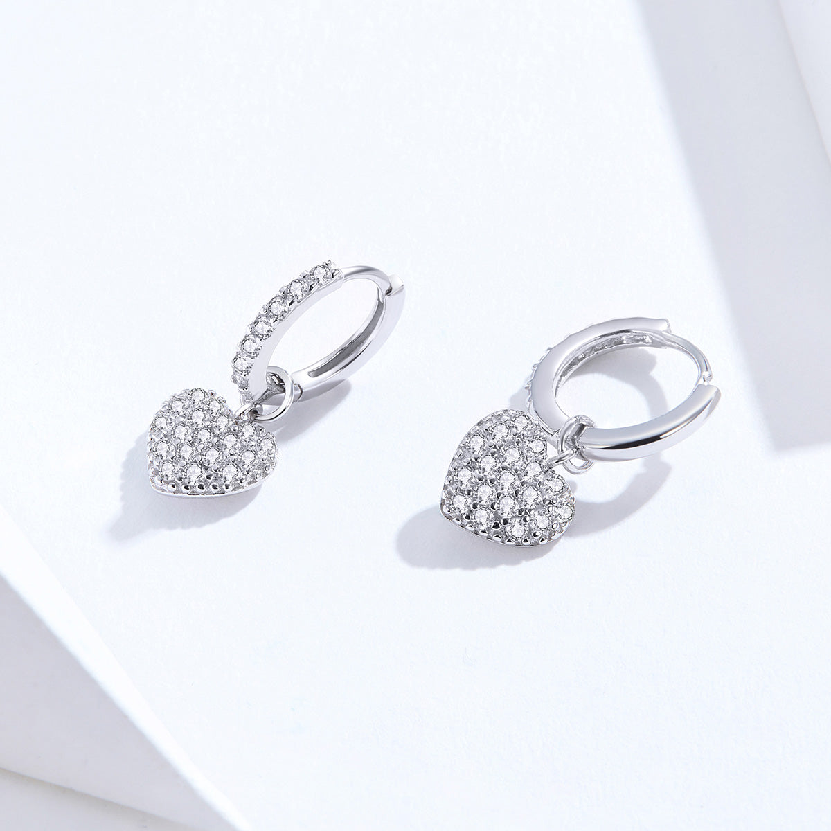 925 Sterling Silver CZ Pavé Setting Earrings for Women DestGlow