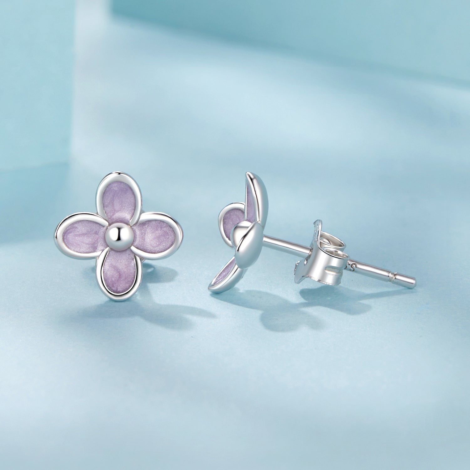 925 Sterling Silver Earrings with Enamel Process for Women DestGlow
