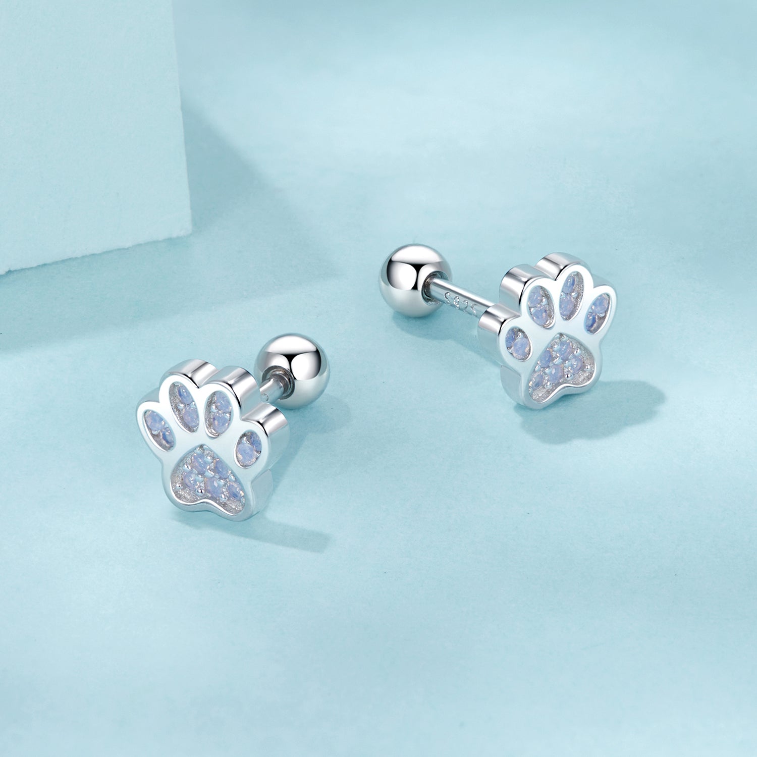 925 Sterling Silver Nano Opal Stone Earrings 6mm DestGlow