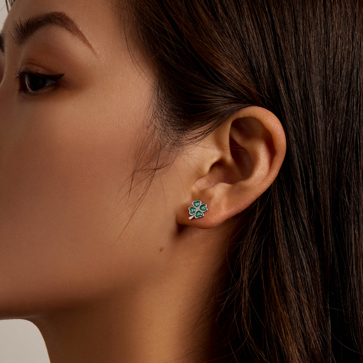 925 Sterling Silver Enamel Plated Platinum Earrings for Women DestGlow