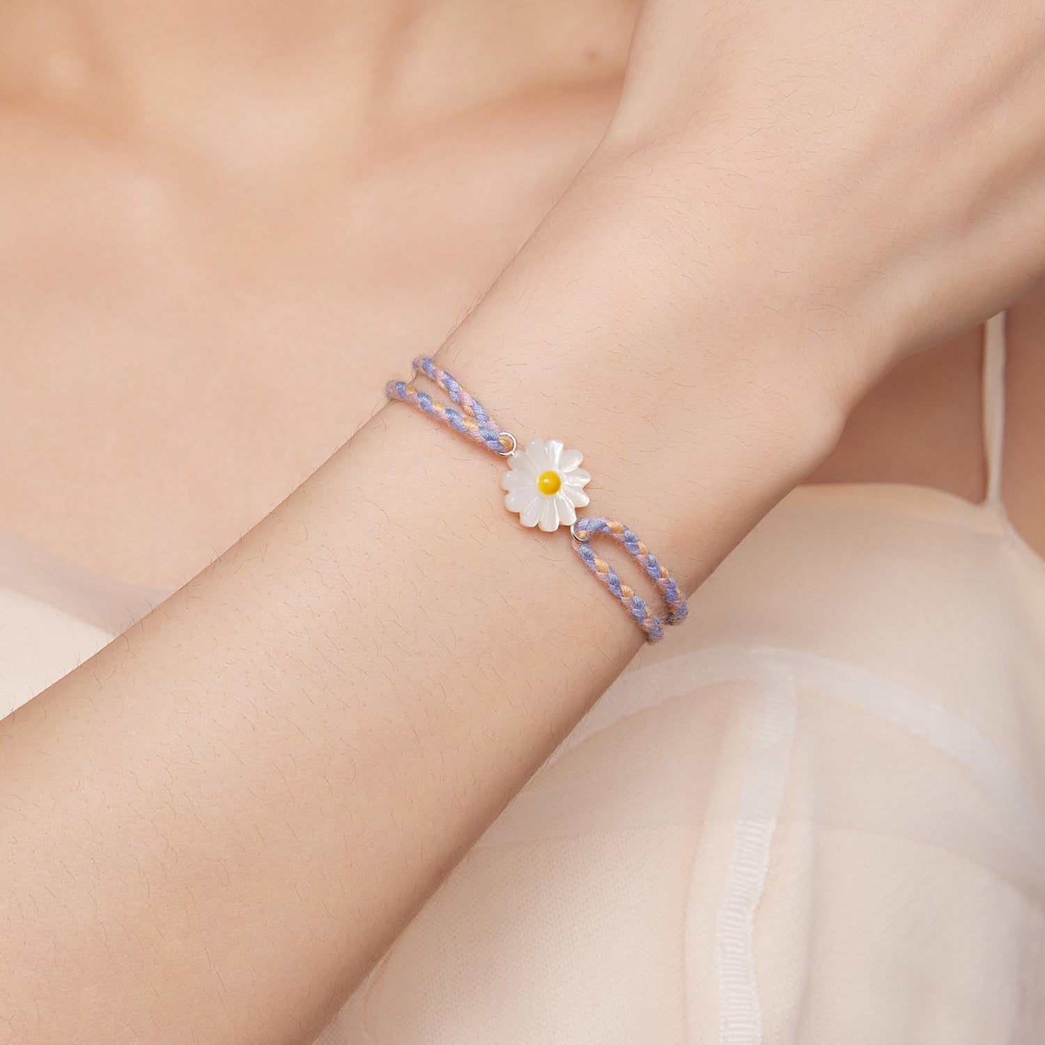 925 Sterling Silver Plated Platinum Deep Seashell Bracelet 24cm Adjustable for Women DestGlow