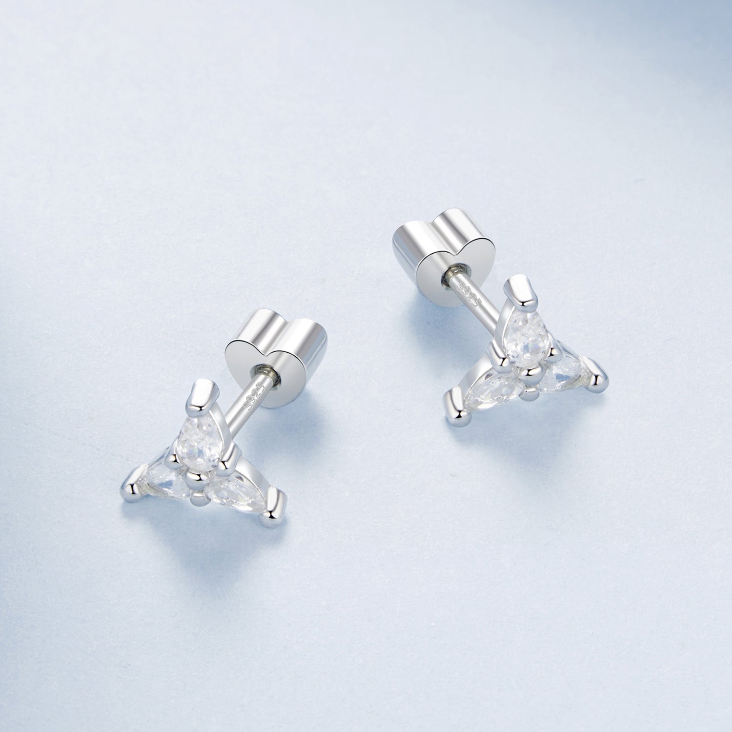 925 Sterling Silver Earrings with Pavé Setting CZ DestGlow