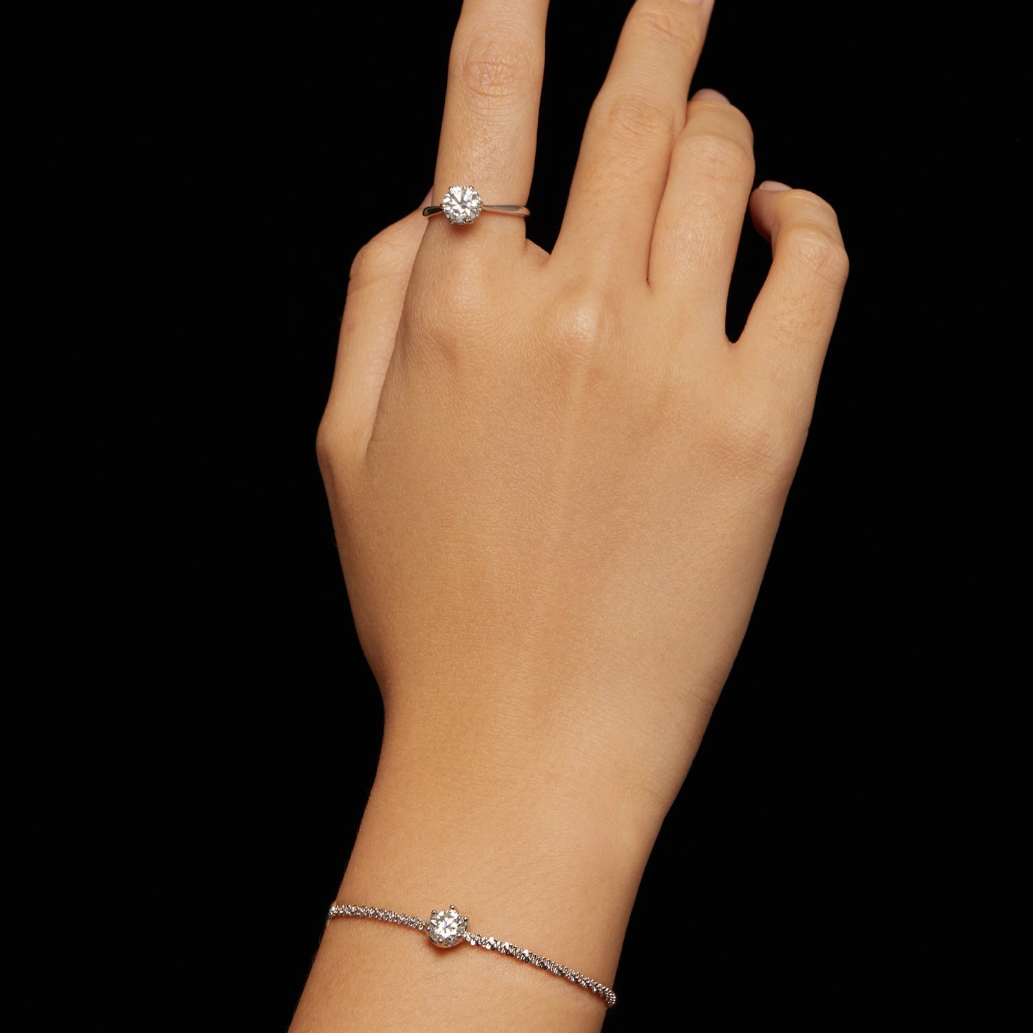 925 Sterling Silver 1 Carat Moissanite Bracelet for Women DestGlow