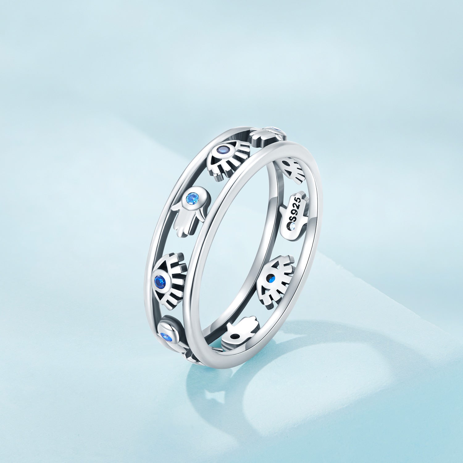 925 Sterling Silver Oxidized Silver Ring with Pavé Setting CZ, Size 6 for Women DestGlow