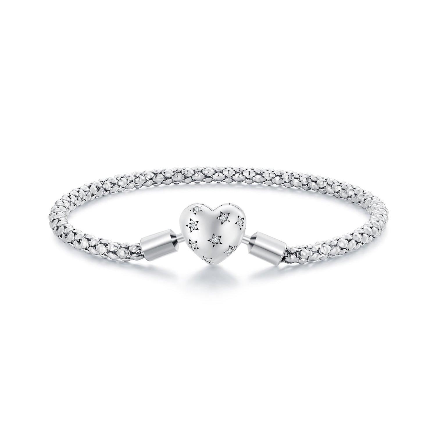 925 Sterling Silver Oxidized Silver Bracelets 17.0 Size with CZ for Women DestGlow