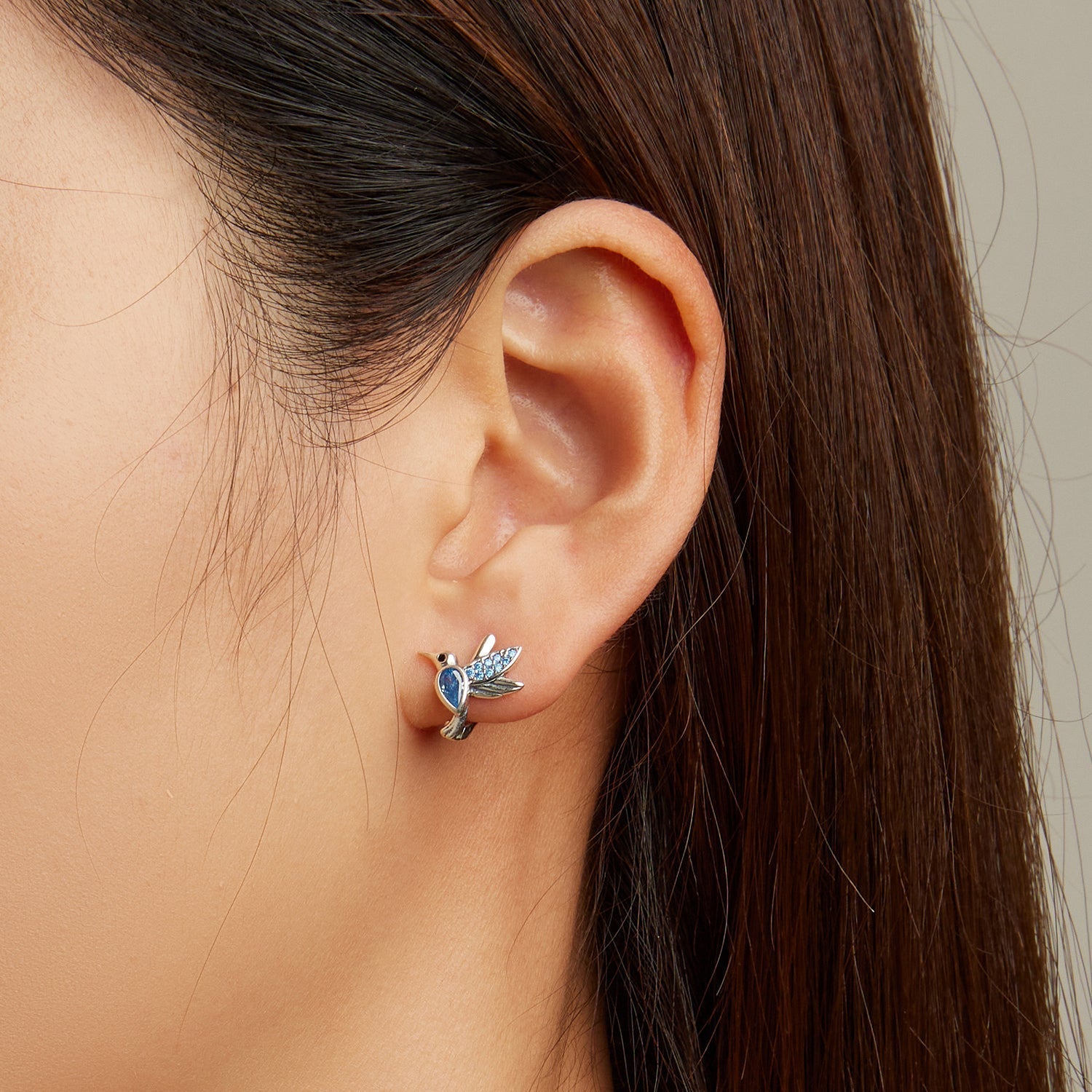 925 Sterling Silver Earrings with Pavé Setting and Oxidized Finish for Women DestGlow