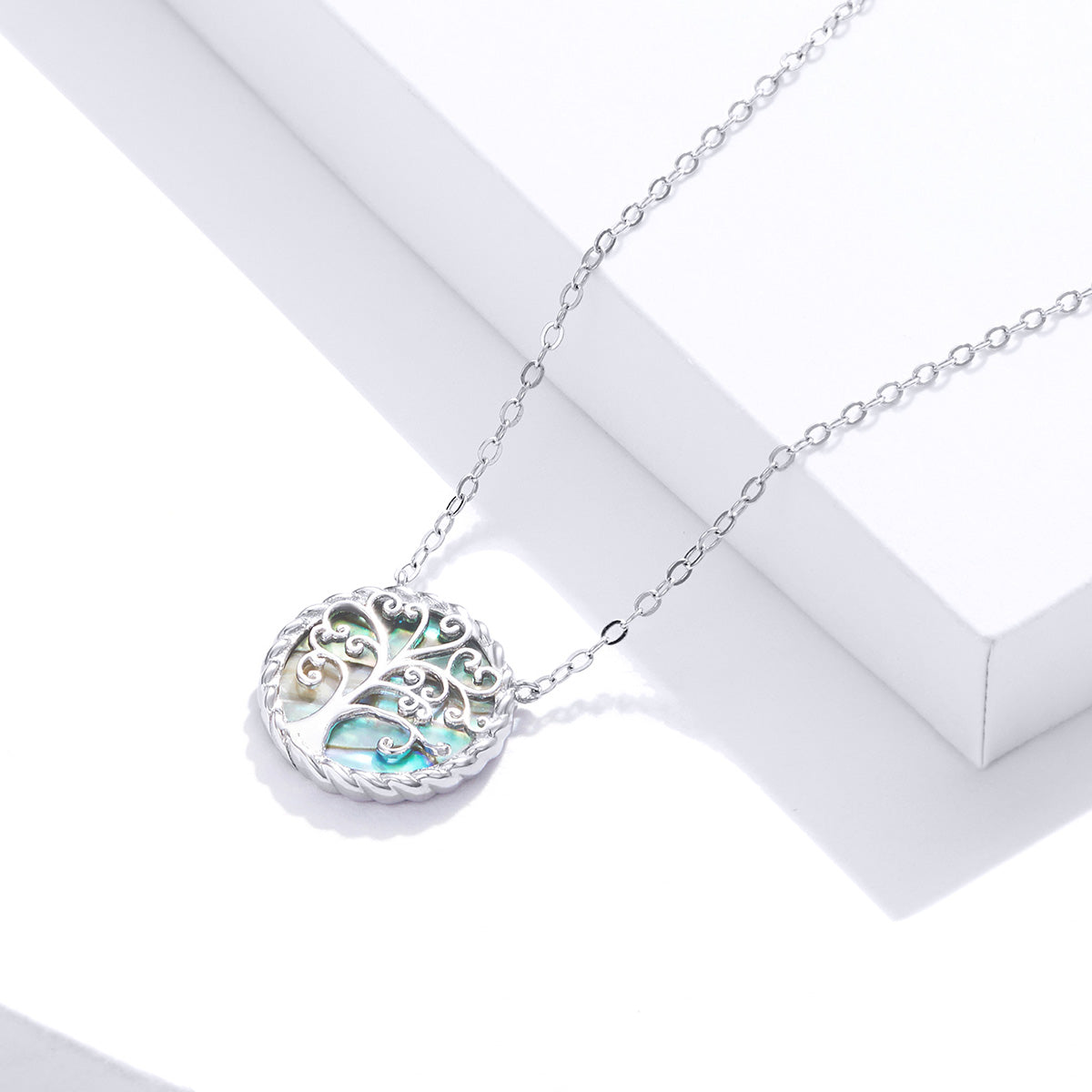 925 Sterling Silver Adjustable Mica Necklace for Women DestGlow