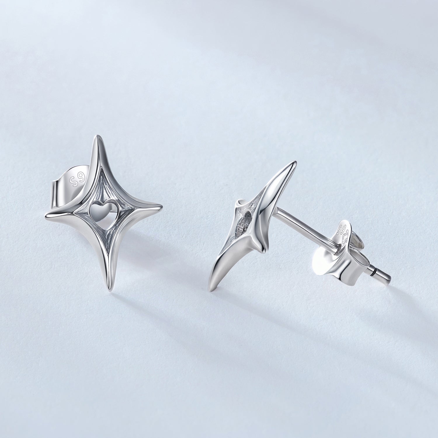 925 Sterling Silver Earrings 1.2x0.9cm DestGlow